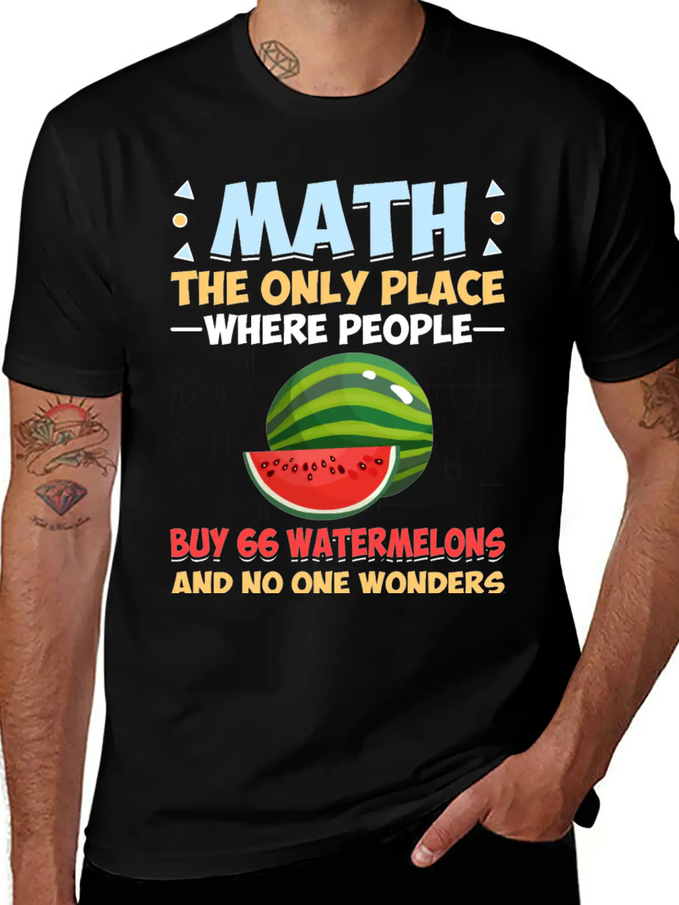 Funny Math Gift Math The Only Place Where People Basic Graphic T-Shirt – Daily Comfort In Soft Cotton