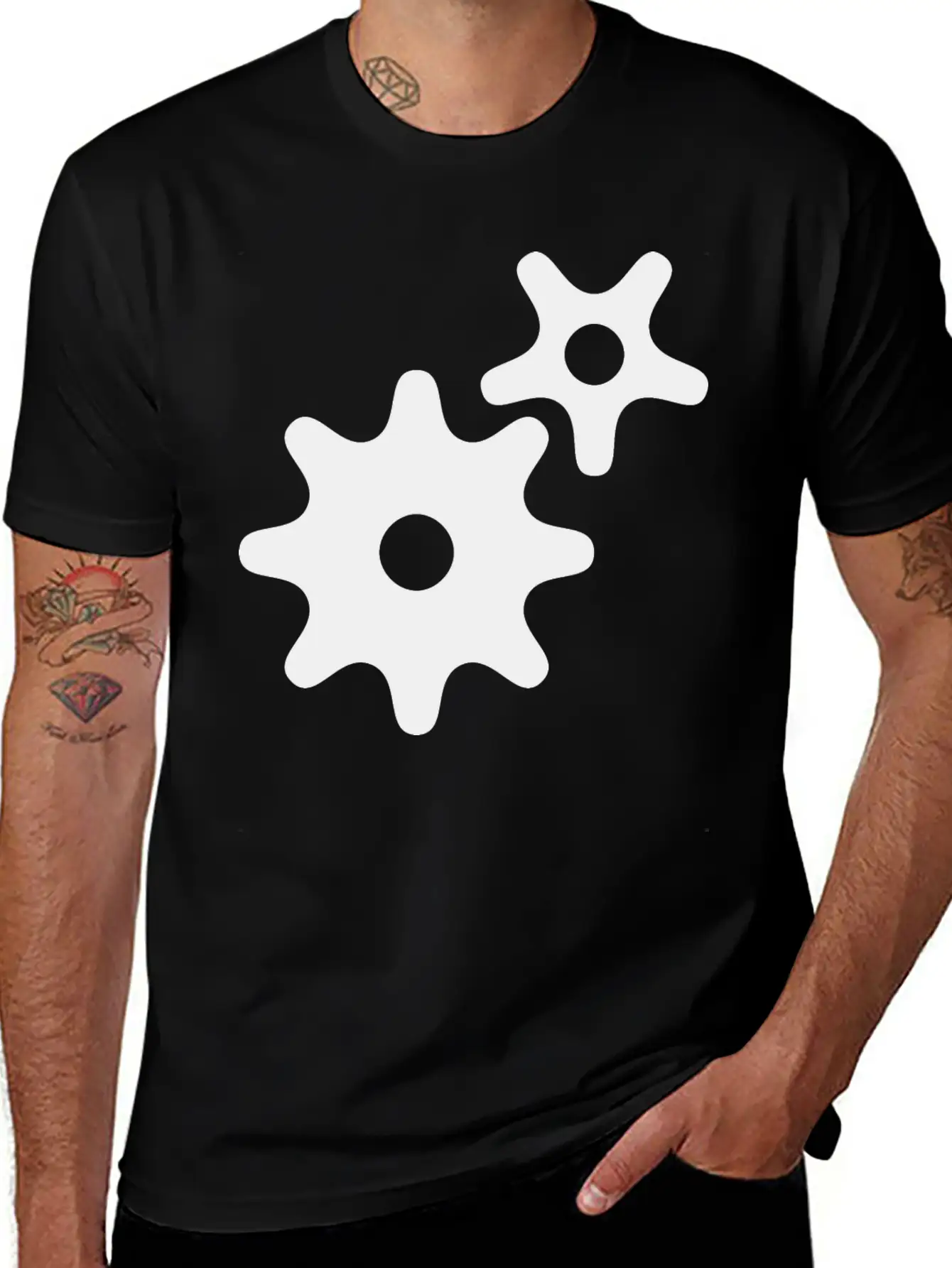 Gear Wheels Breathable Graphic T-Shirt – Perfect For Casual Days