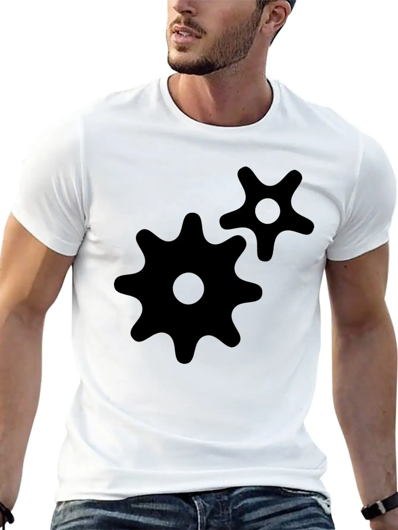 Gear Wheels Breathable Graphic T-Shirt – Perfect For Casual Days