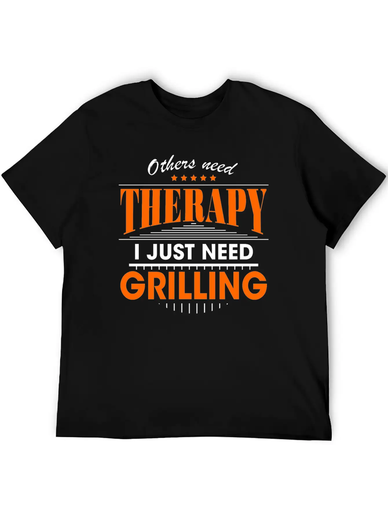 Grilling Is My Therapy Breathable Graphic T-Shirt – Perfect For Casual Days