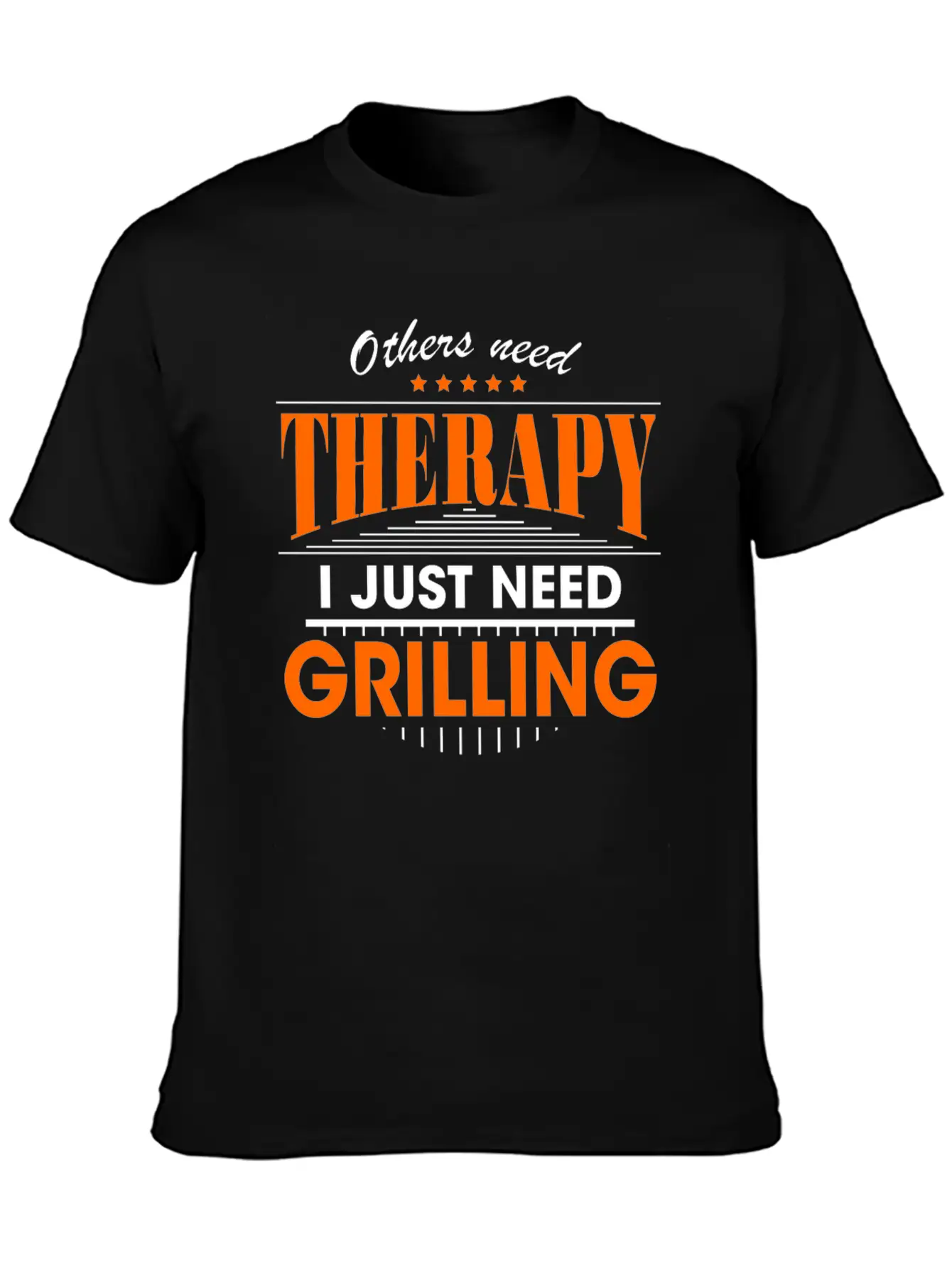 Grilling Is My Therapy Breathable Graphic T-Shirt – Perfect For Casual Days