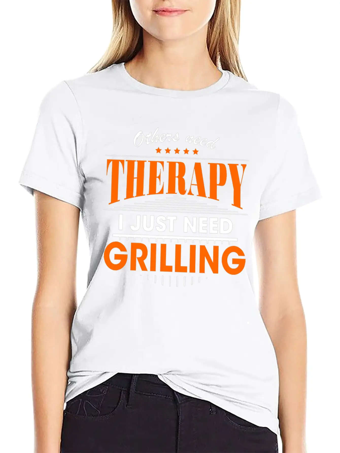 Grilling Is My Therapy Breathable Graphic T-Shirt – Perfect For Casual Days