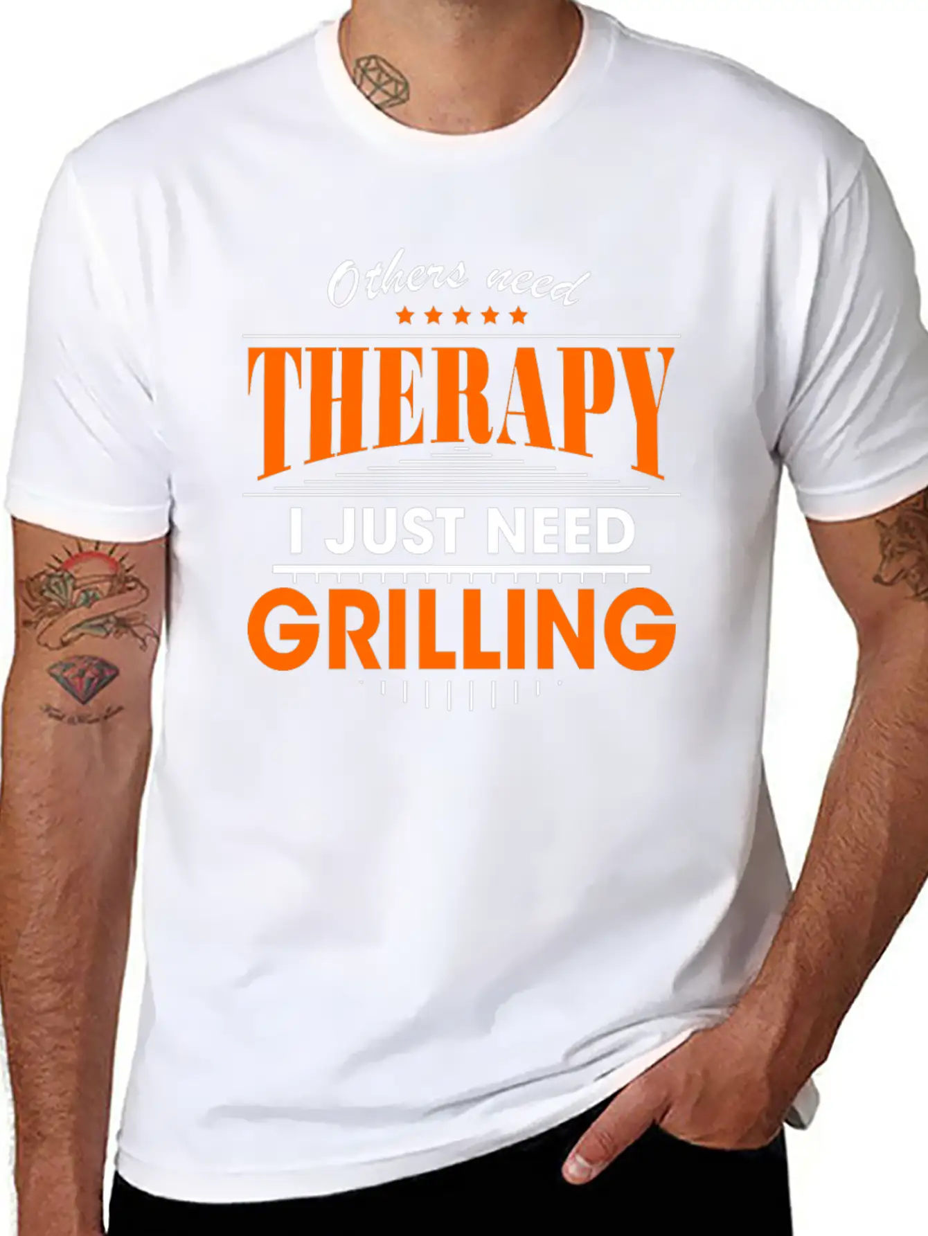 Grilling Is My Therapy Breathable Graphic T-Shirt – Perfect For Casual Days