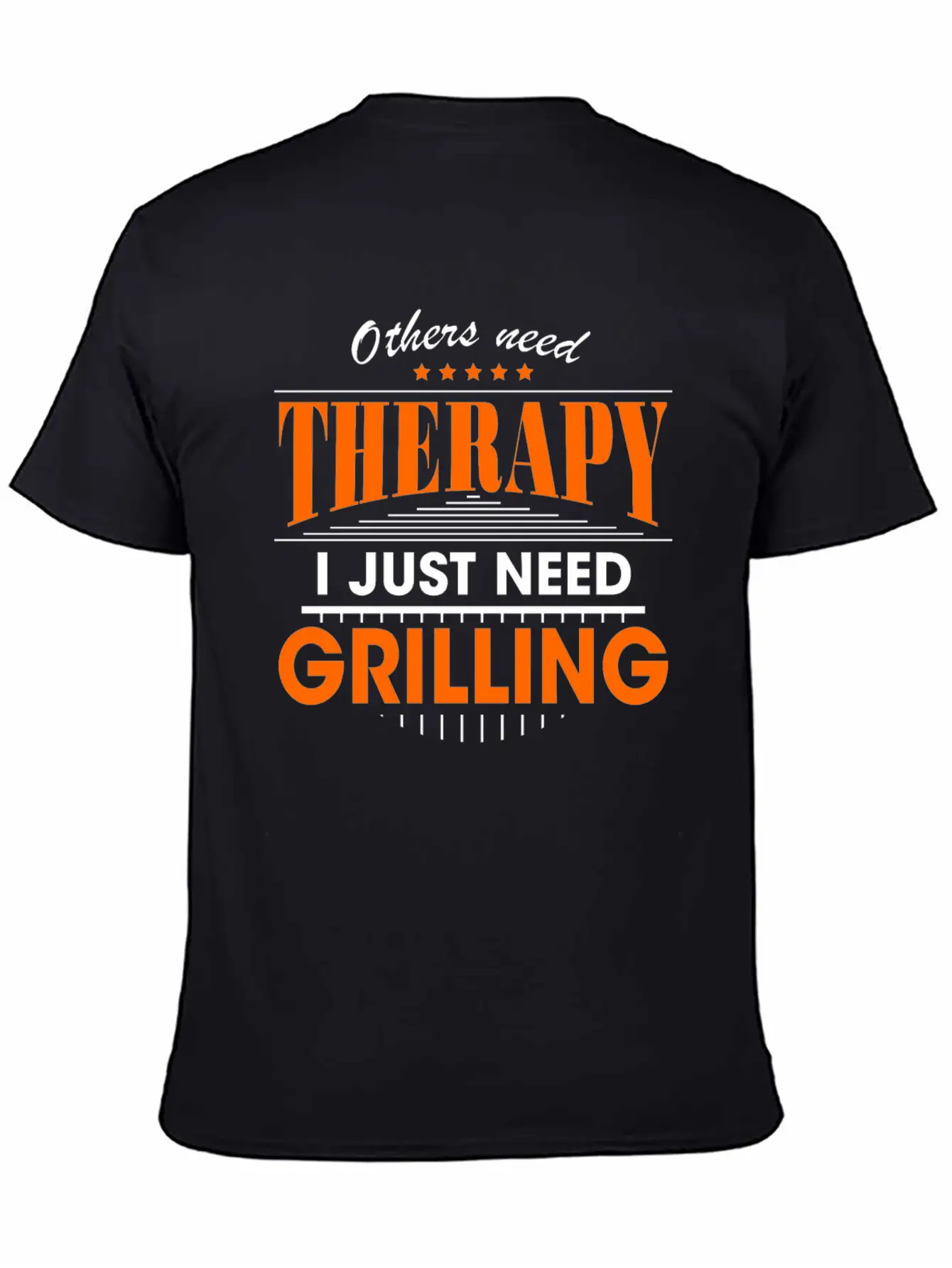 Grilling Is My Therapy Breathable Graphic T-Shirt – Perfect For Casual Days