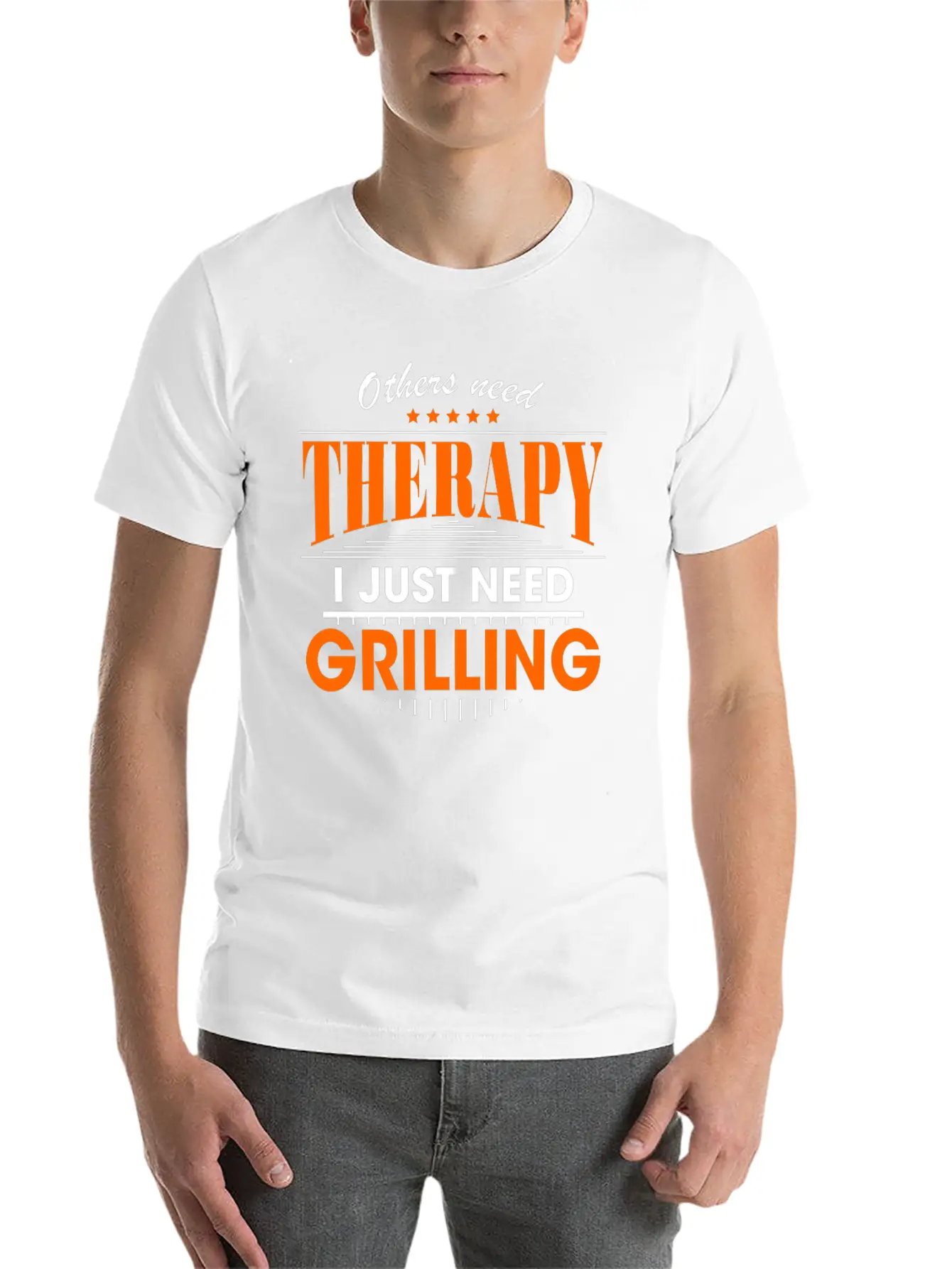 Grilling Is My Therapy Breathable Graphic T-Shirt – Perfect For Casual Days