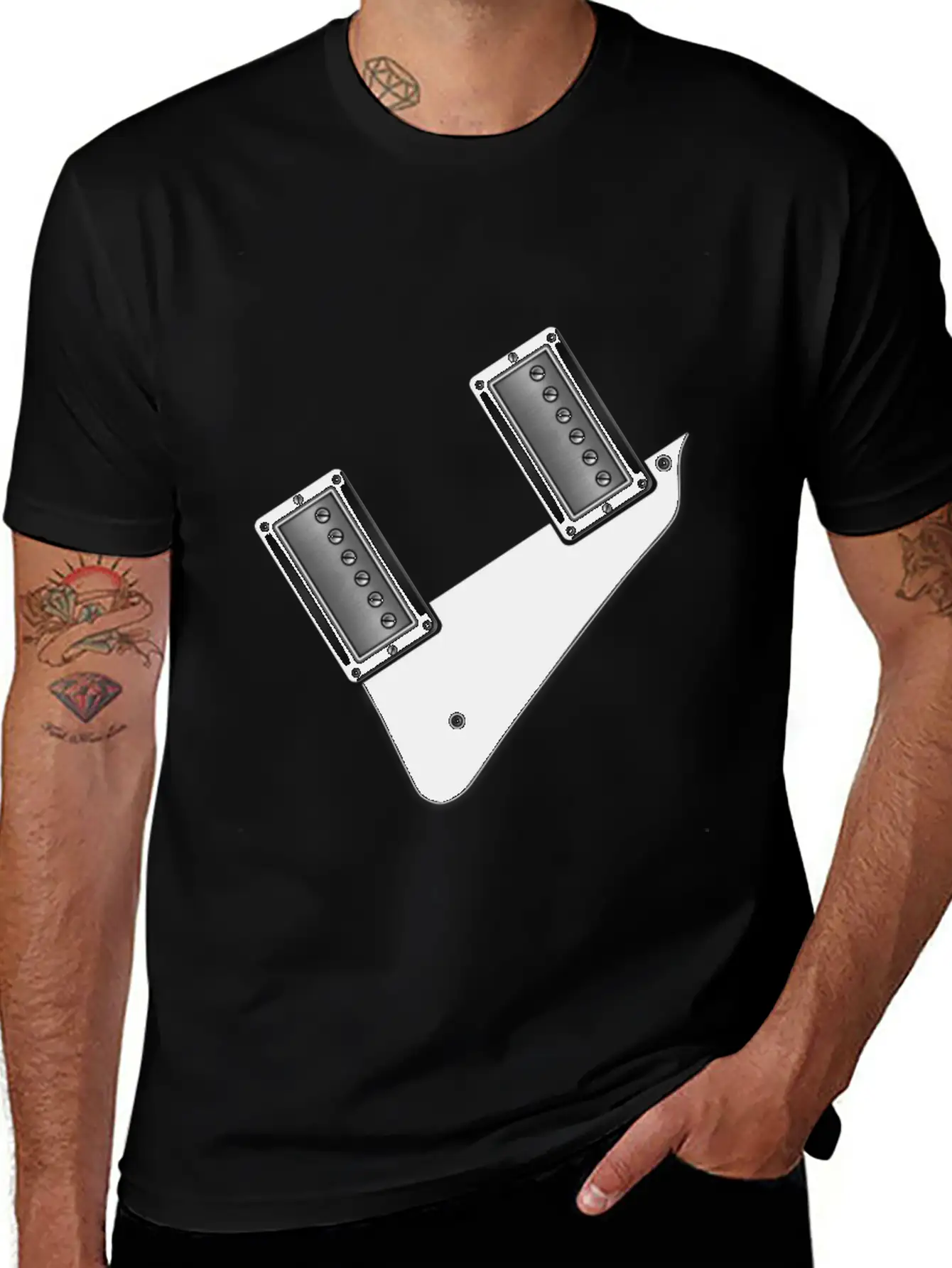 Guitar Humbuckers Timeless Short Sleeve Tee – Comfy And Minimalist Design