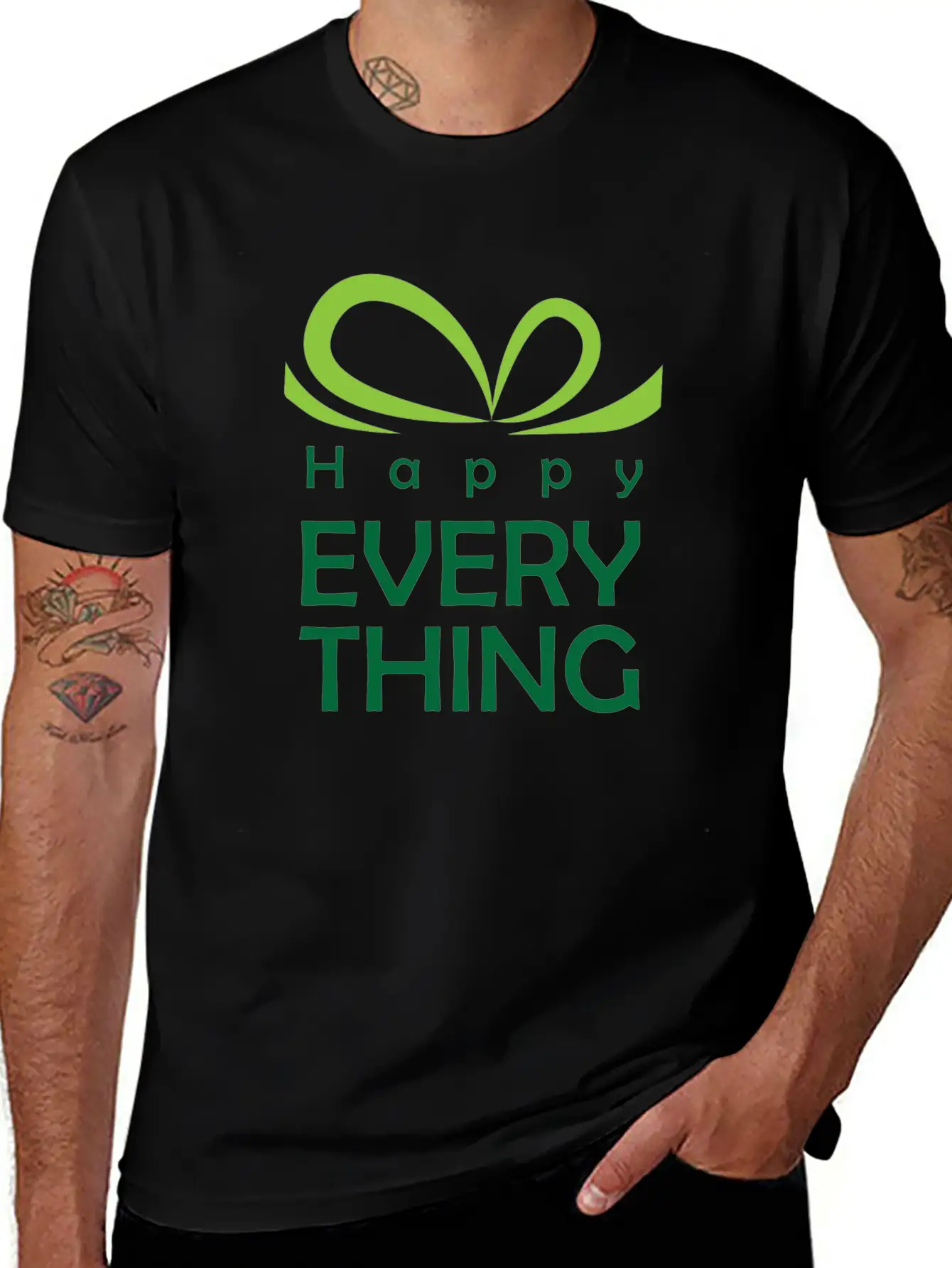 Happy Everything - Gift Of Festival Timeless Short Sleeve Tee – Comfy And Minimalist Design