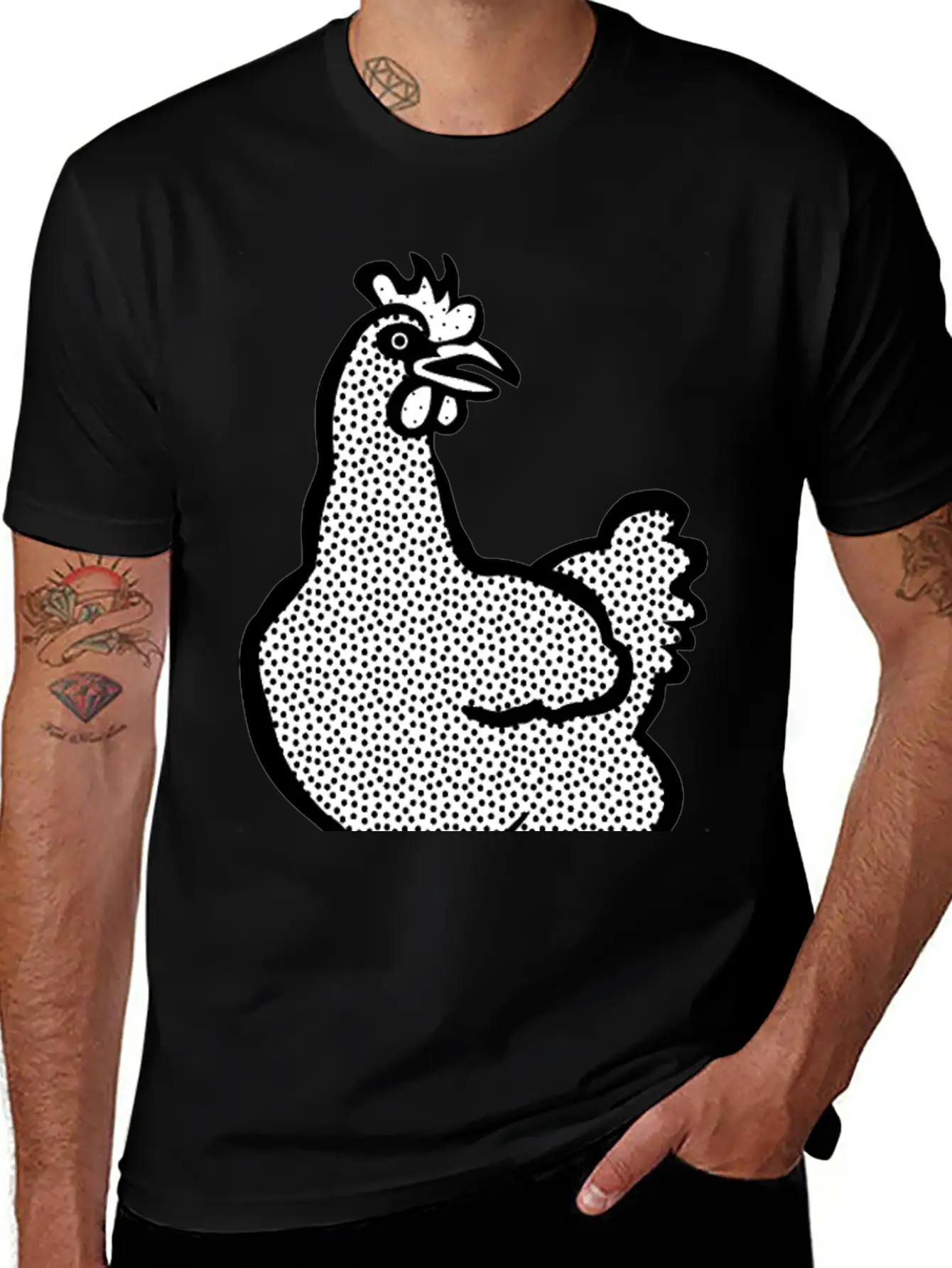 Hen2 Lineart Basic Graphic T-Shirt – Daily Comfort In Soft Cotton