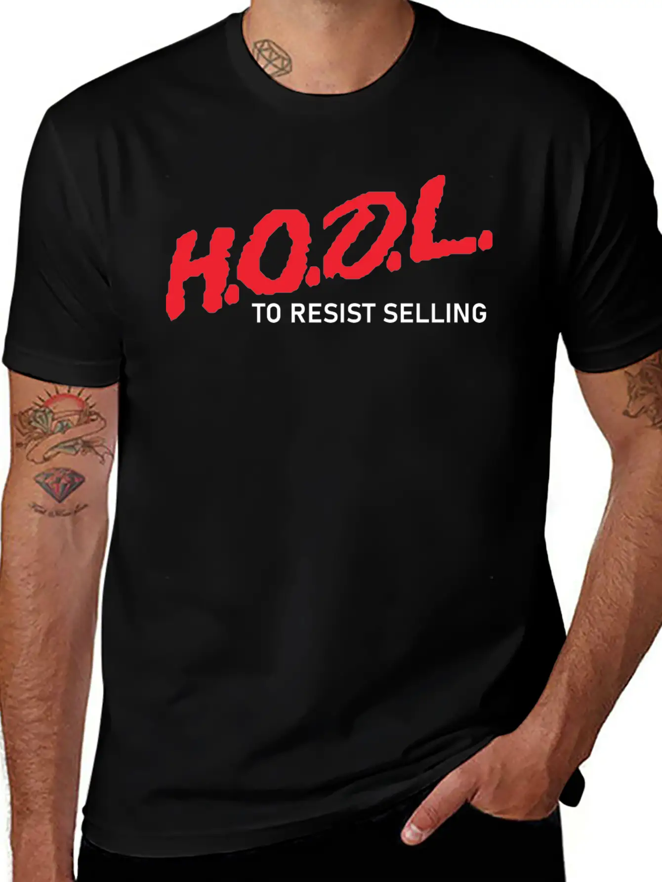 HODL To Resist Selling Crypto Clothing Timeless Short Sleeve Tee – Comfy And Minimalist Design