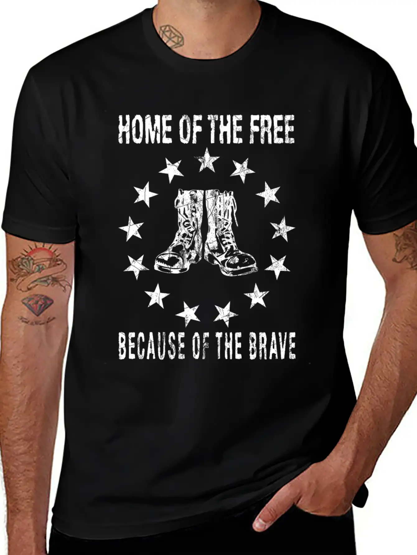 Home Of The Free Because Of The Brave Timeless Short Sleeve Tee – Comfy And Minimalist Design