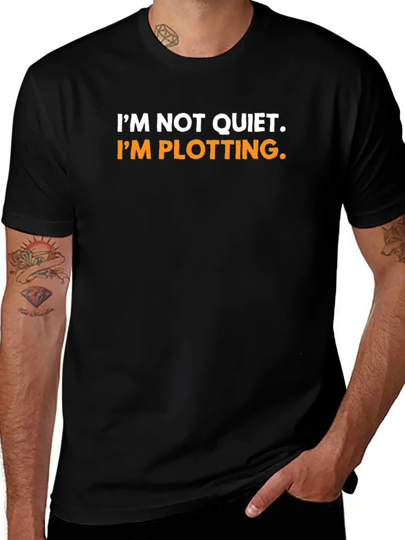 I'm Not Quiet I'm Plotting Funny Introvert Timeless Short Sleeve Tee – Comfy And Minimalist Design