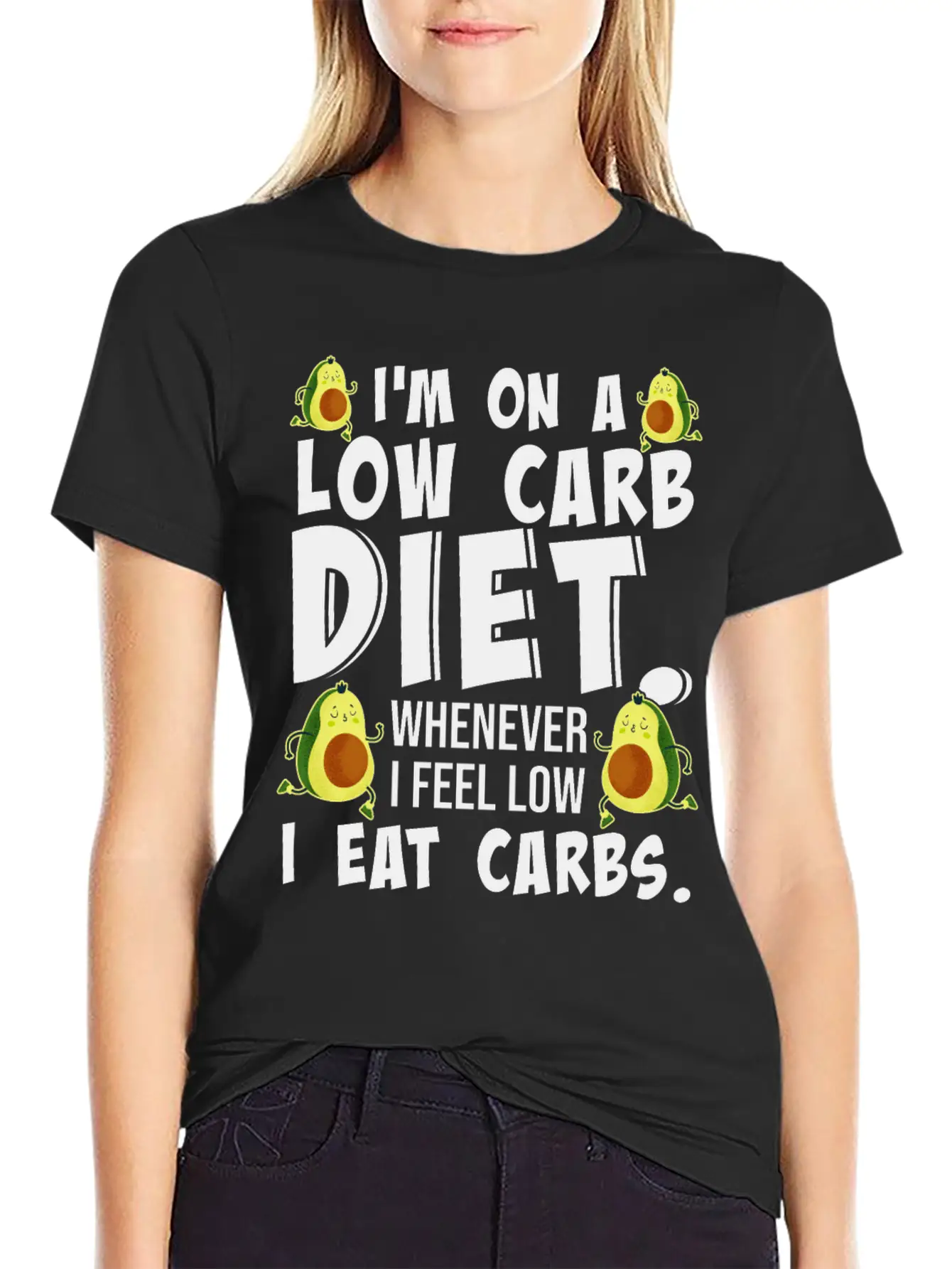 I'm On A Low Carb Lifestyle Diet Women Breathable Graphic T-Shirt – Perfect For Casual Days