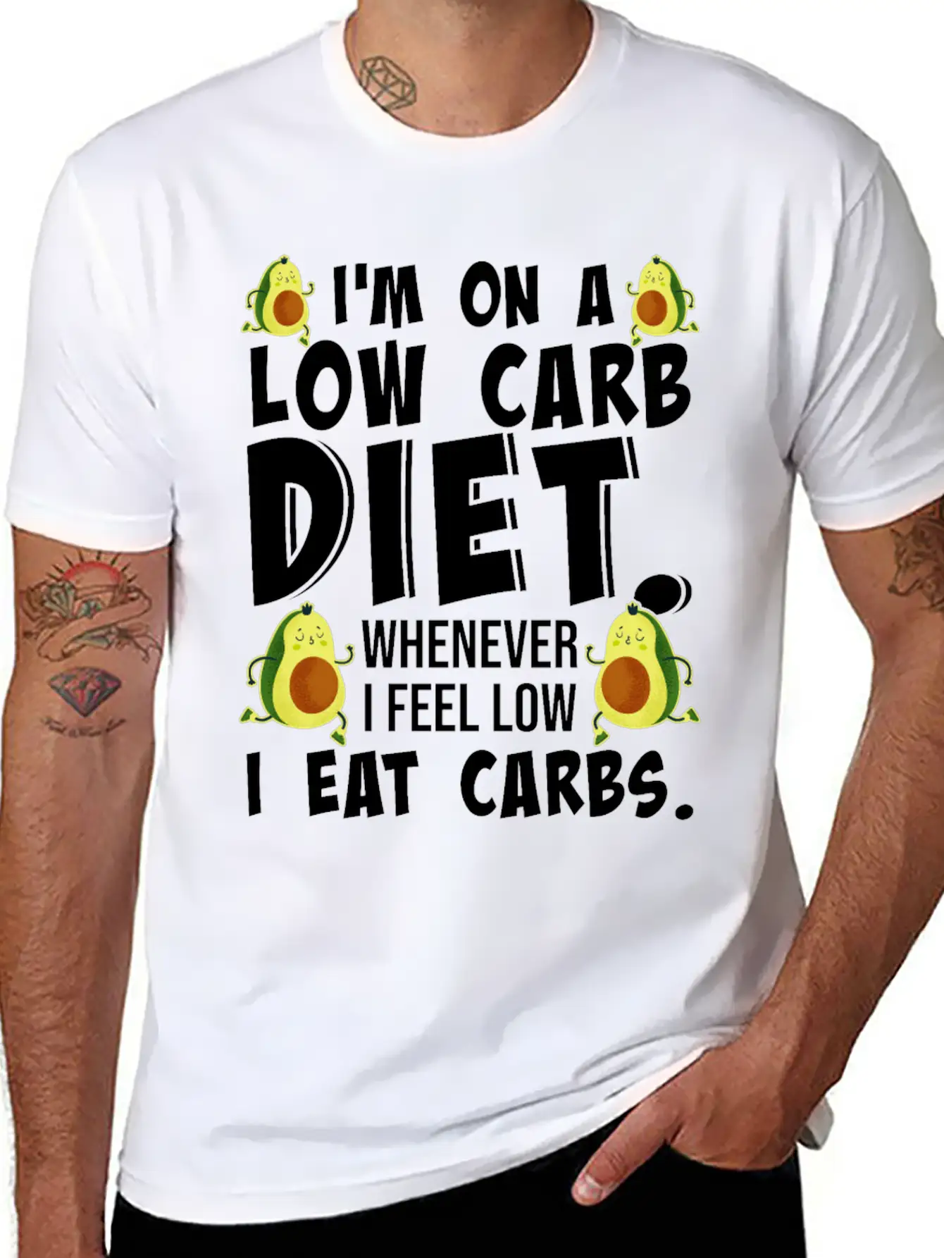 I'm On A Low Carb Lifestyle Diet Women Breathable Graphic T-Shirt – Perfect For Casual Days