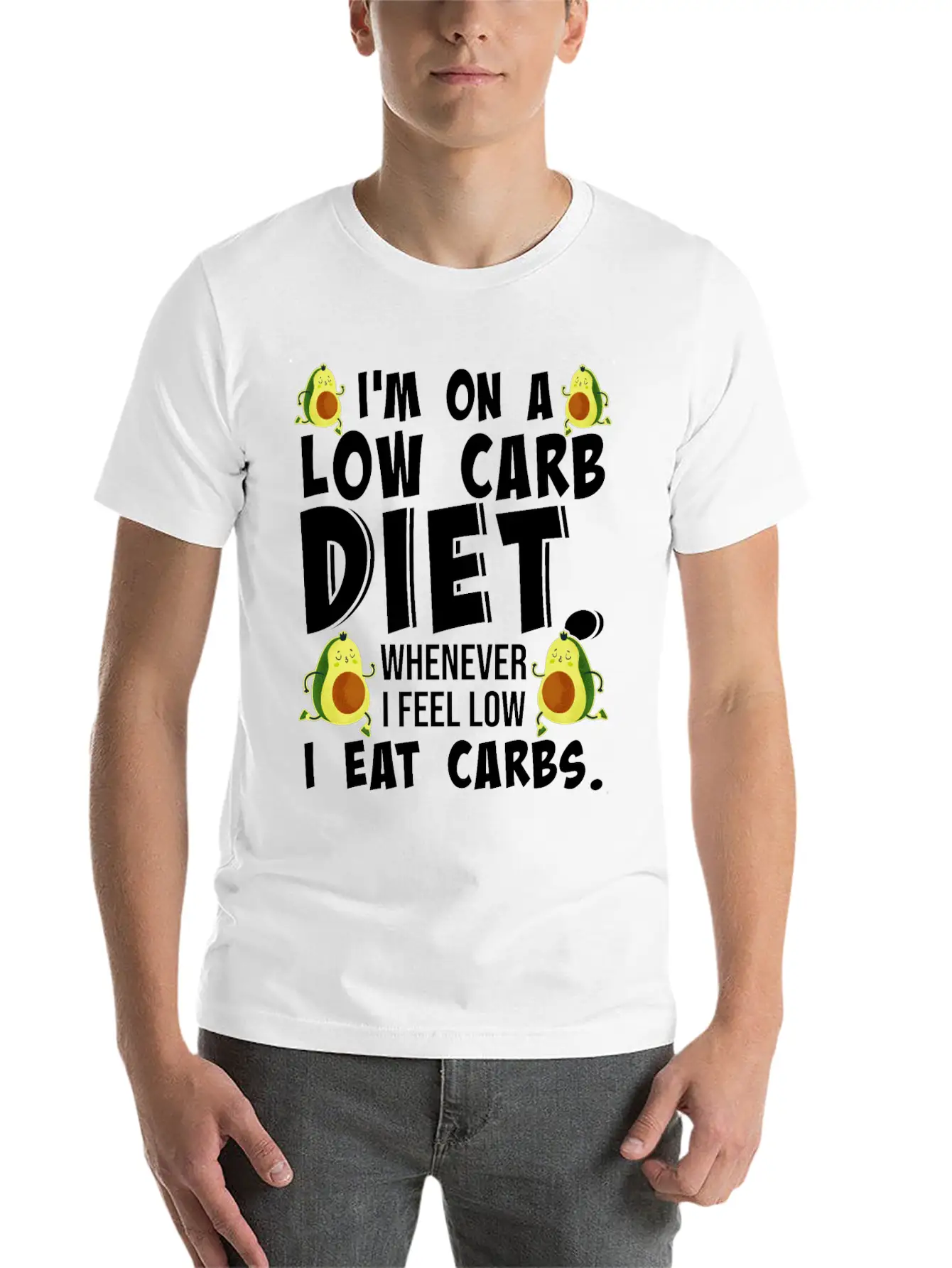 I'm On A Low Carb Lifestyle Diet Women Breathable Graphic T-Shirt – Perfect For Casual Days