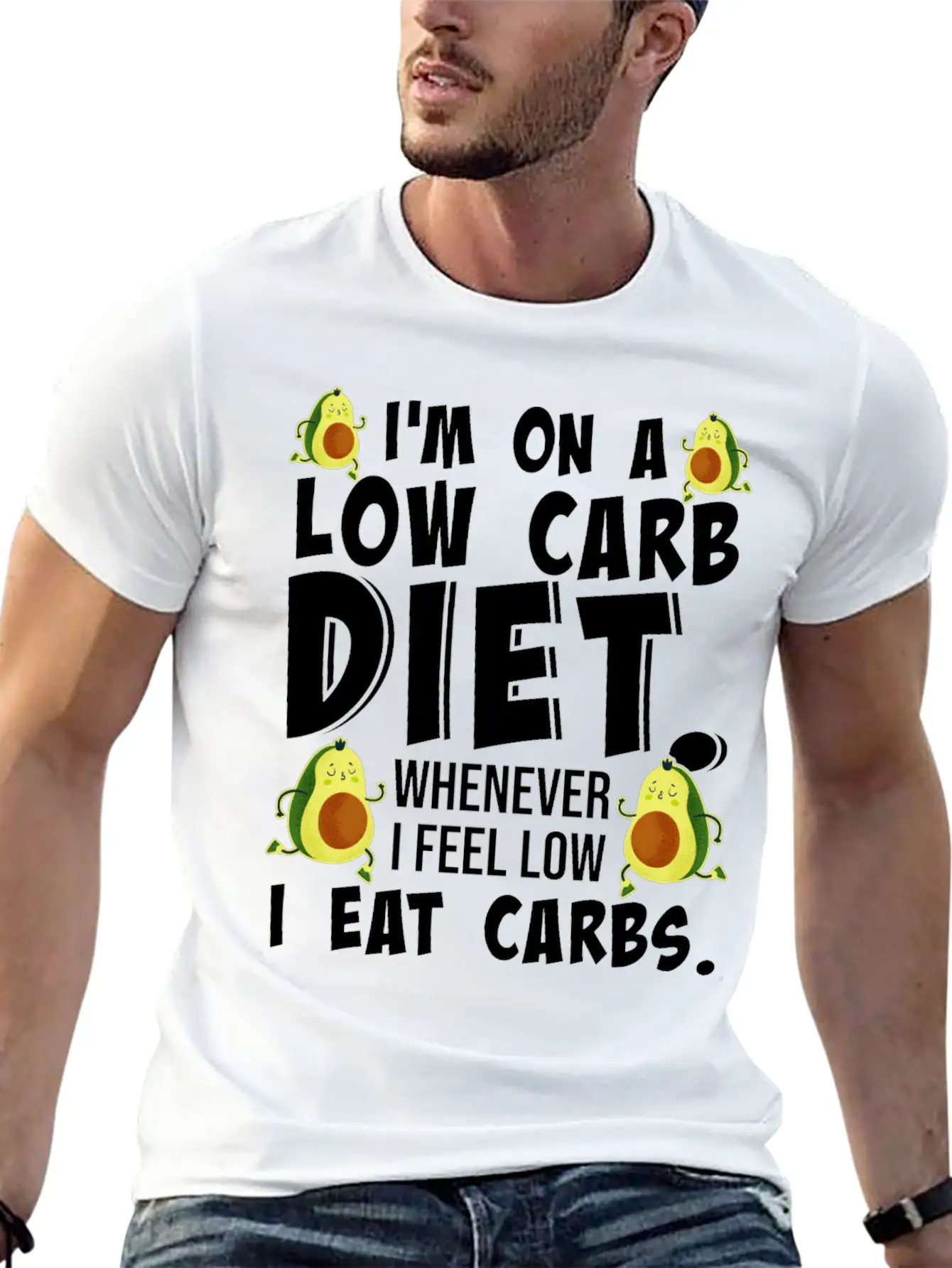 I'm On A Low Carb Lifestyle Diet Women Breathable Graphic T-Shirt – Perfect For Casual Days