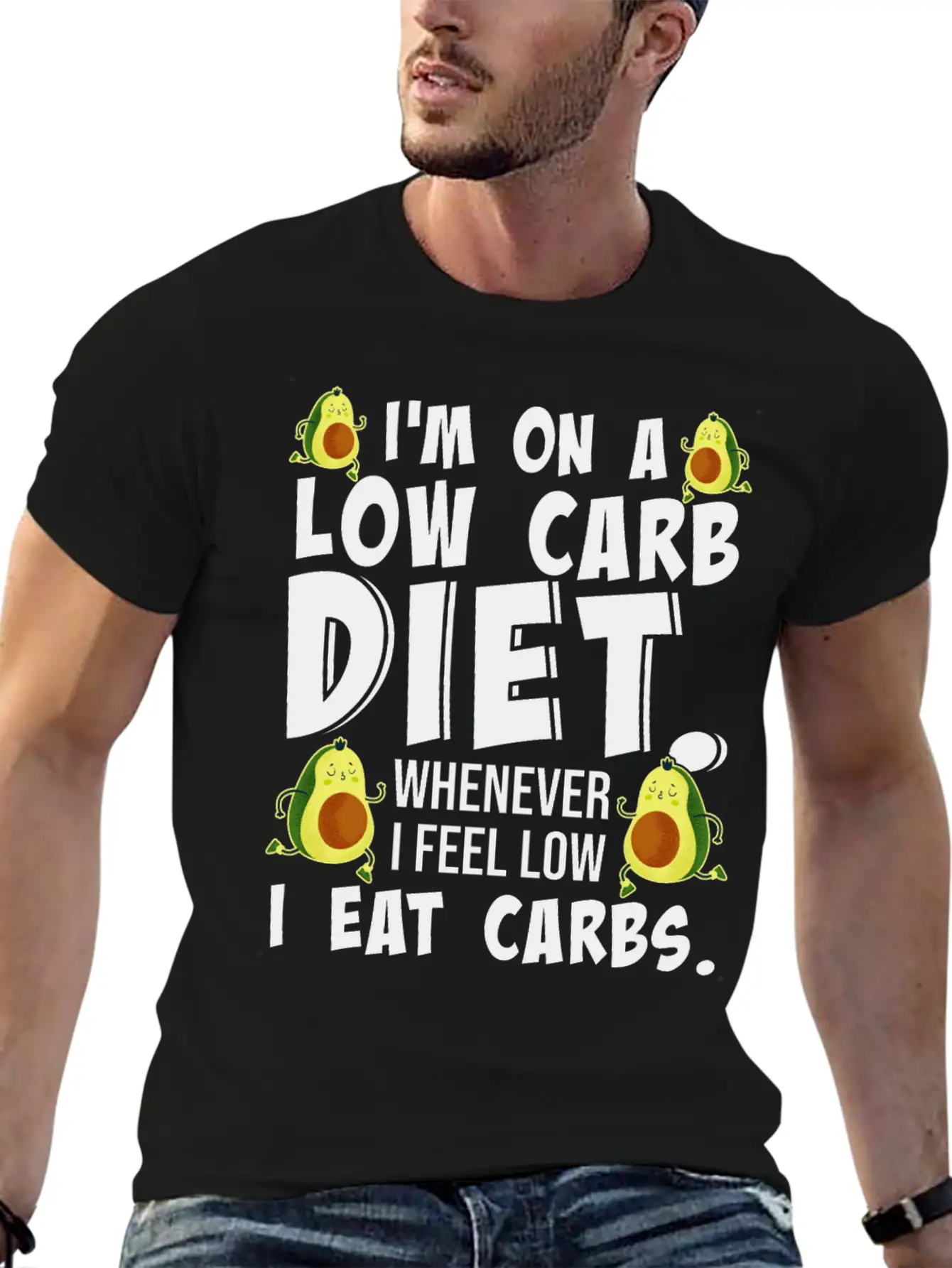 I'm On A Low Carb Lifestyle Diet Women Breathable Graphic T-Shirt – Perfect For Casual Days