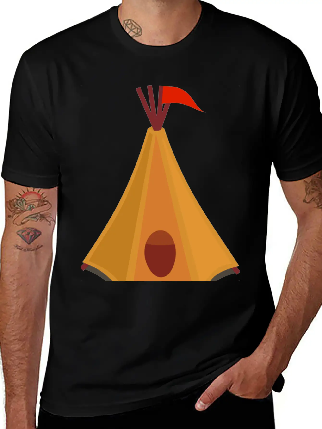 Indian Indianer American Tent Zelt Teepee Tomahawk Timeless Short Sleeve Tee – Comfy And Minimalist Design