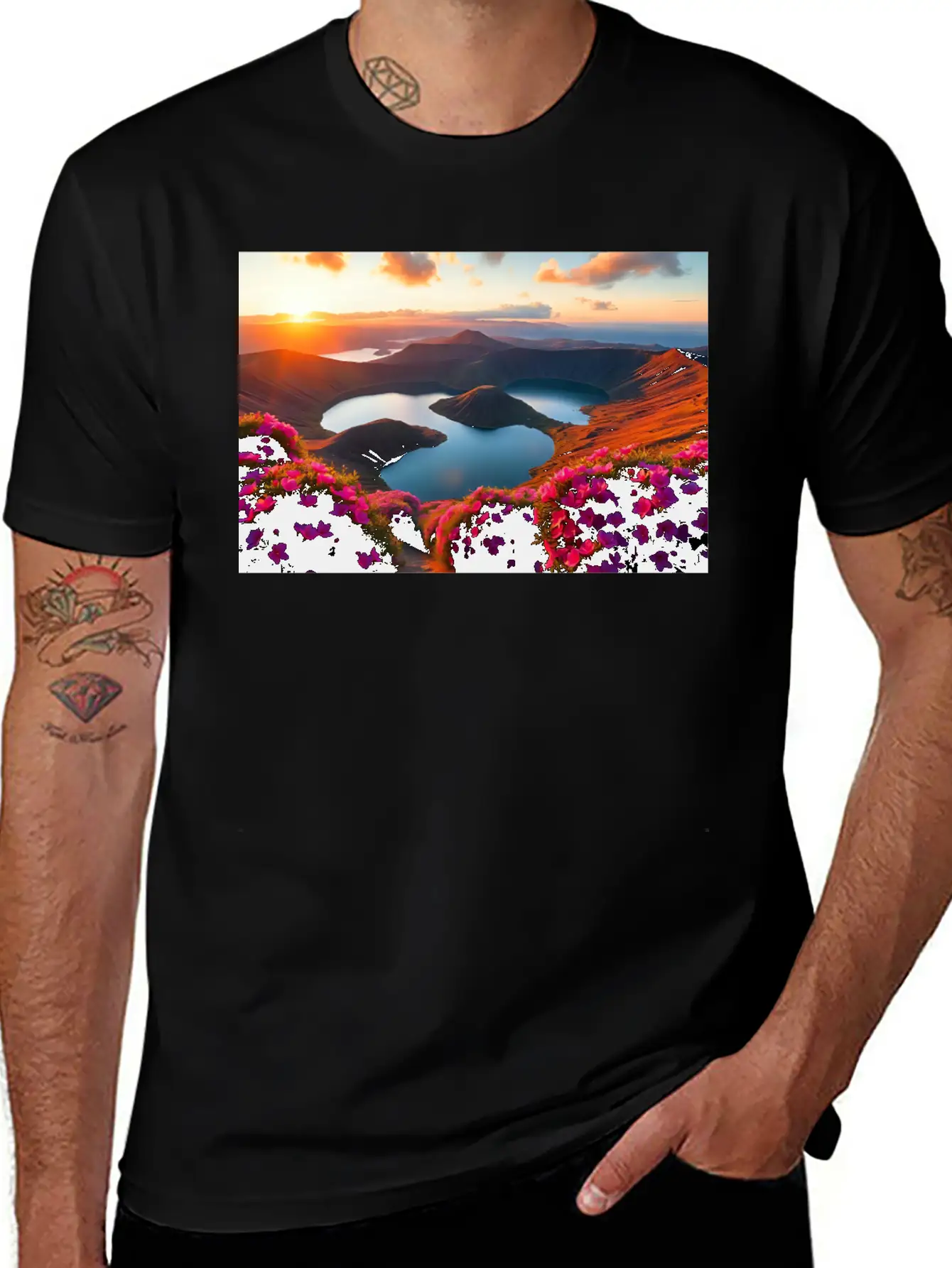 Inspiring Scenic Landscape Basic Graphic T-Shirt – Daily Comfort In Soft Cotton