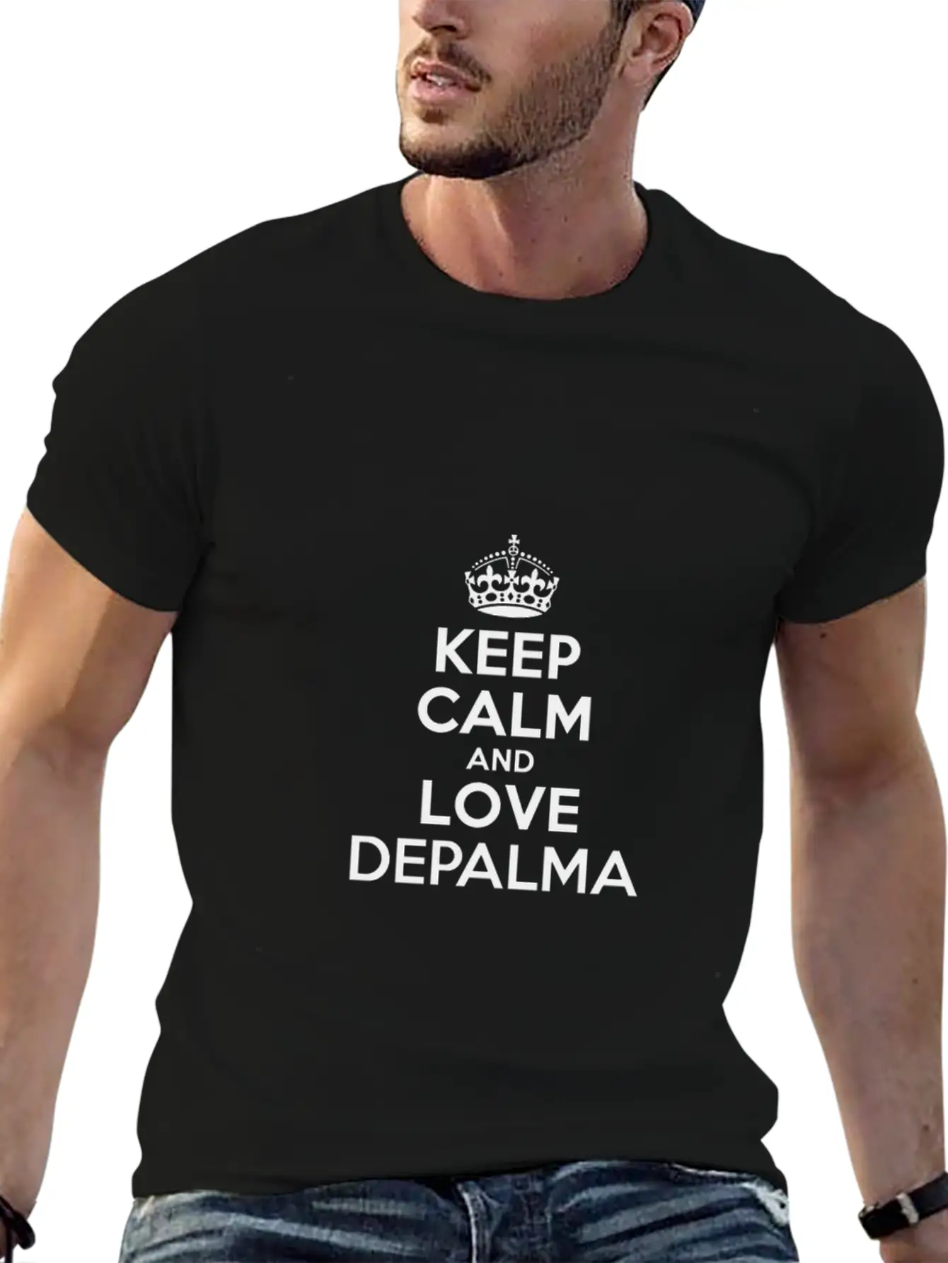 Keep Calm And Love Depalma Basic Graphic T-Shirt – Daily Comfort In Soft Cotton