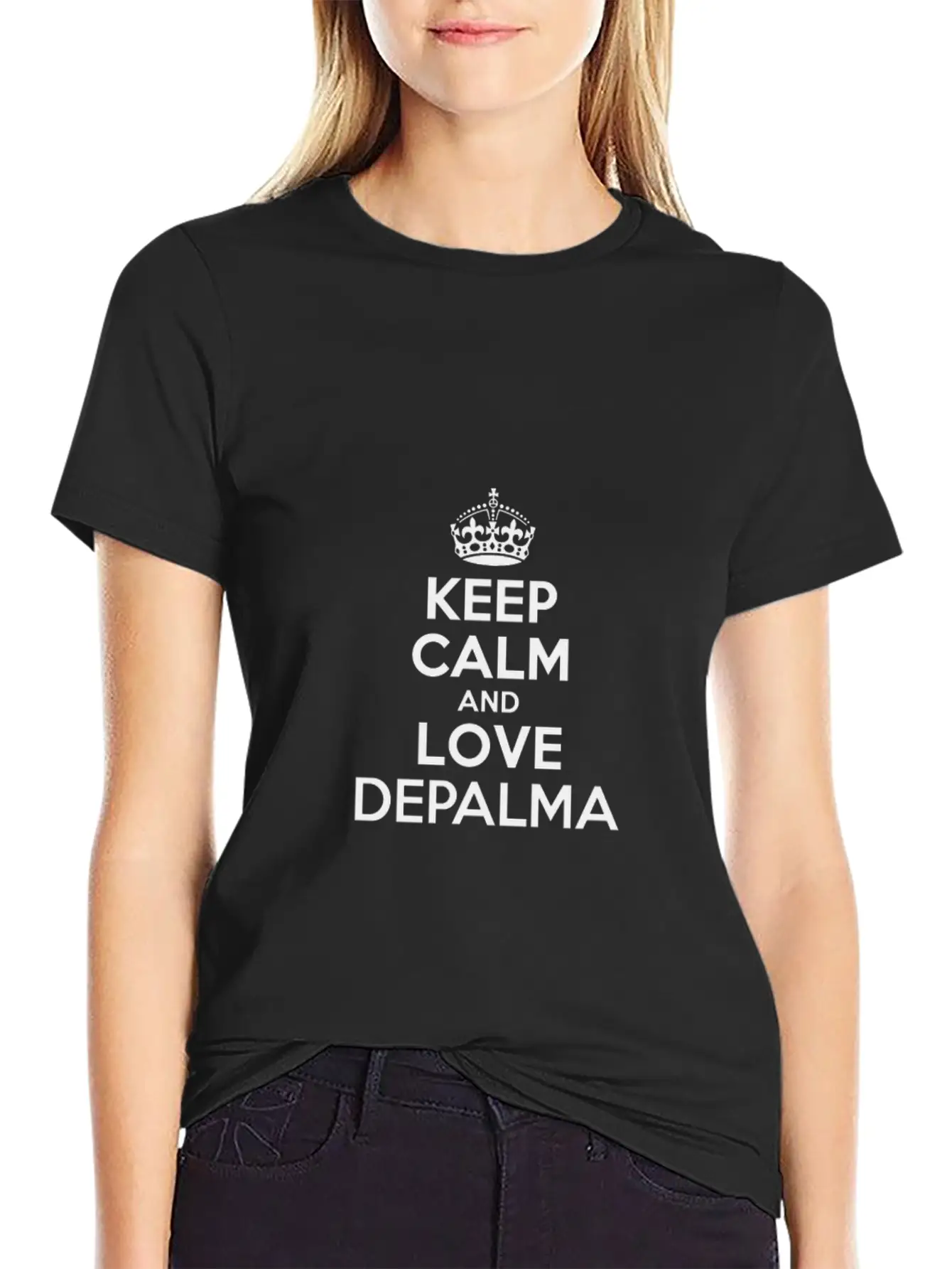 Keep Calm And Love Depalma Basic Graphic T-Shirt – Daily Comfort In Soft Cotton