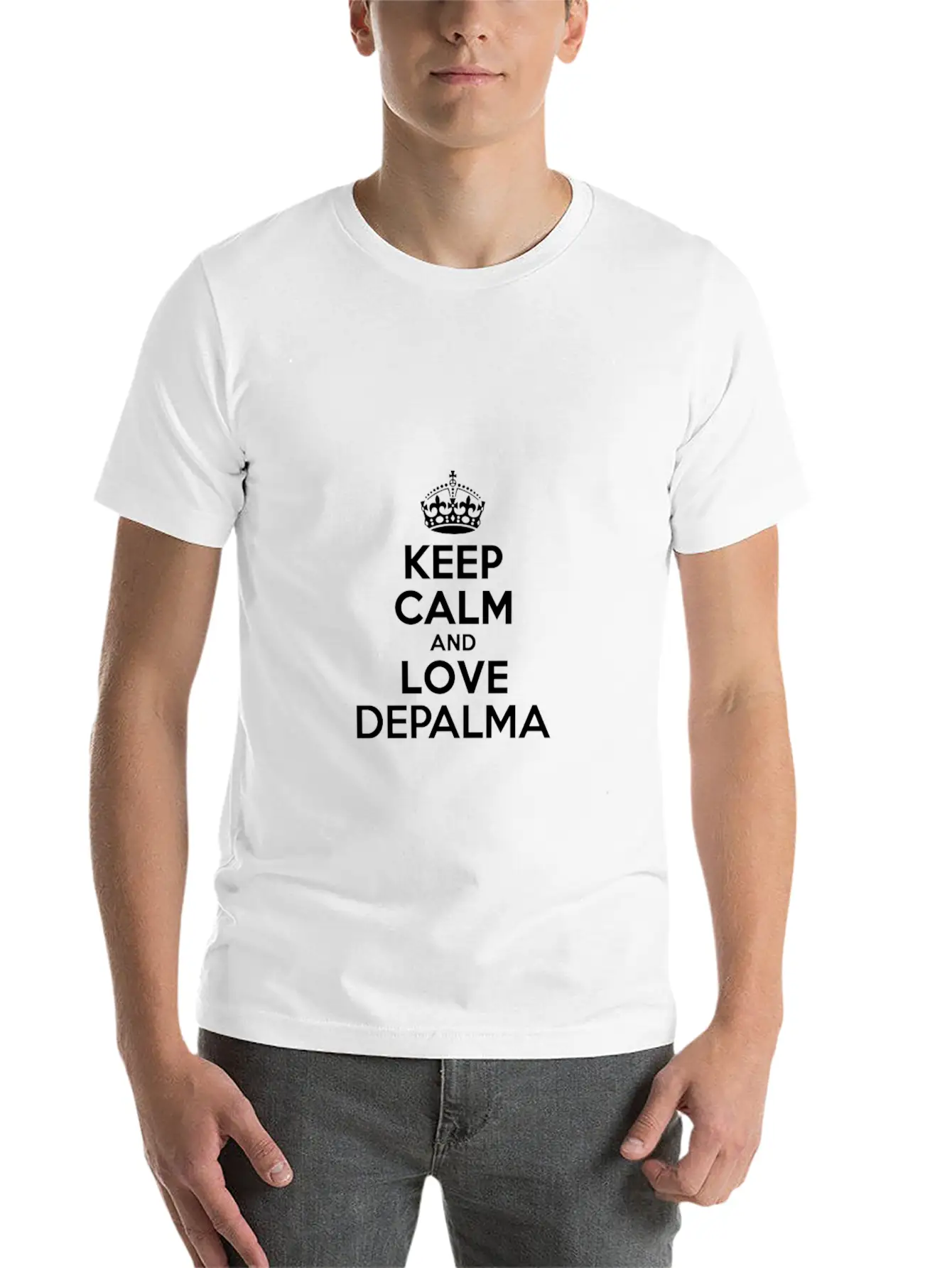 Keep Calm And Love Depalma Basic Graphic T-Shirt – Daily Comfort In Soft Cotton