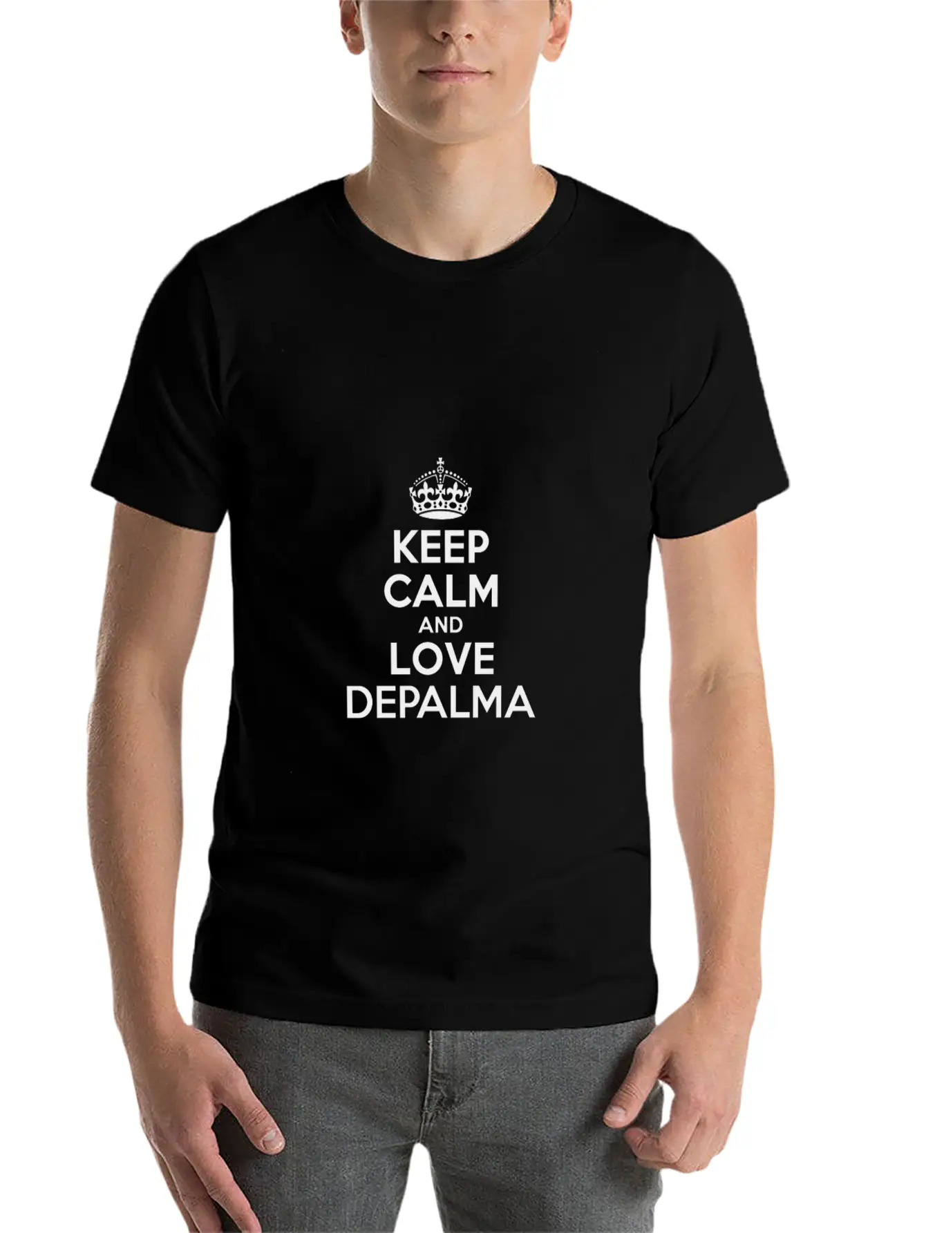 Keep Calm And Love Depalma Basic Graphic T-Shirt – Daily Comfort In Soft Cotton