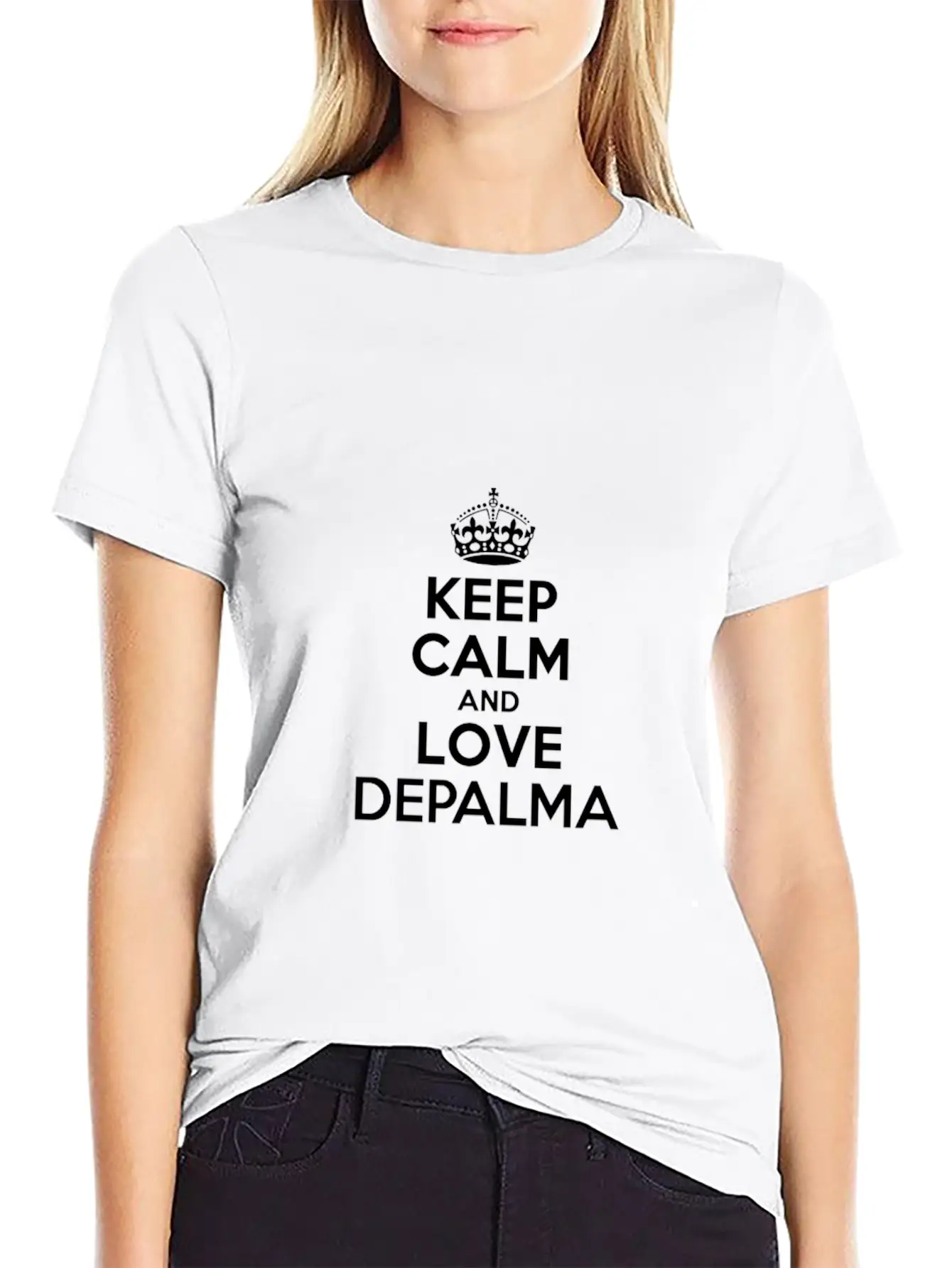 Keep Calm And Love Depalma Basic Graphic T-Shirt – Daily Comfort In Soft Cotton