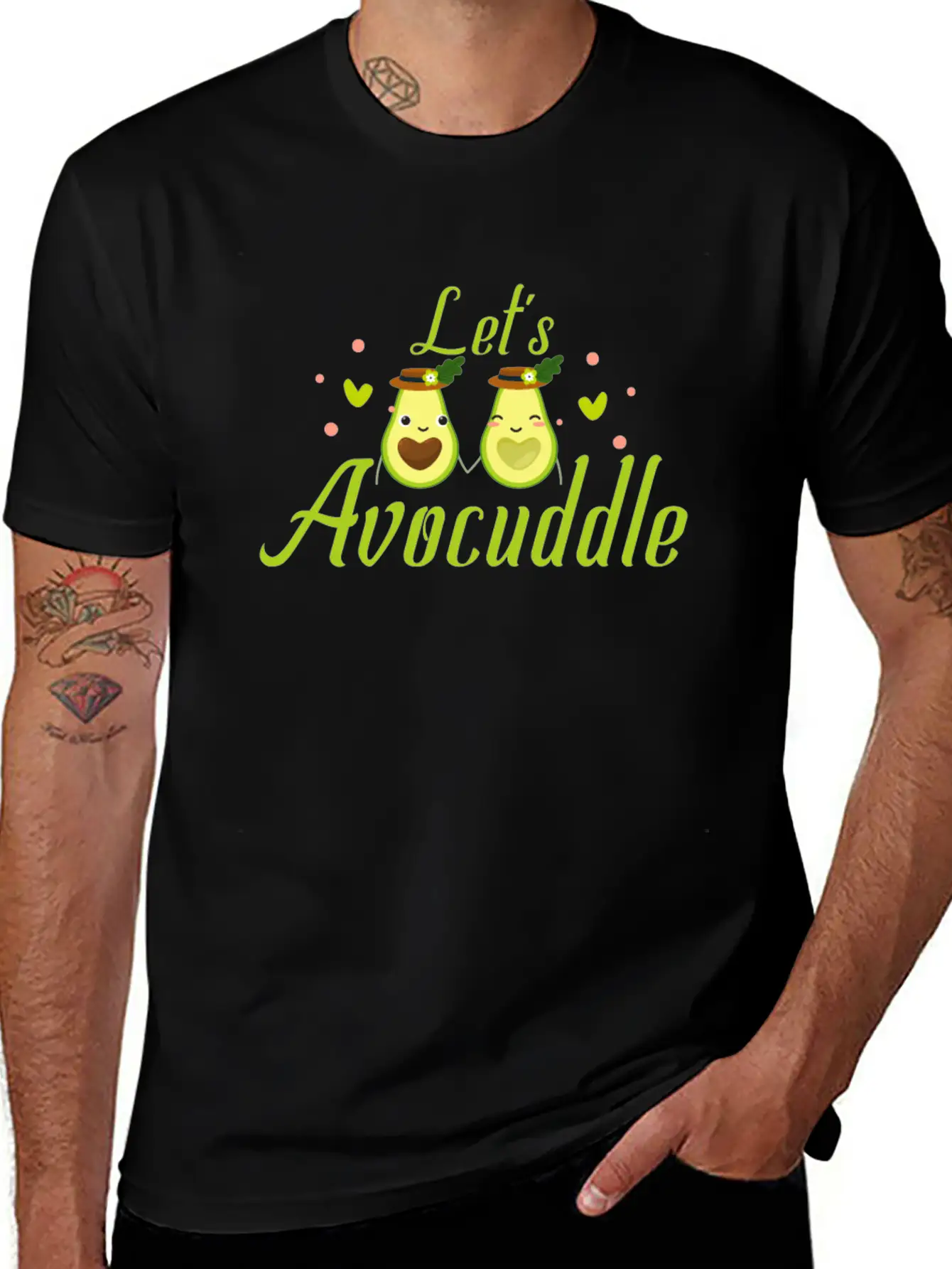 LET'S AVOCUDDLE Basic Graphic T-Shirt – Daily Comfort In Soft Cotton