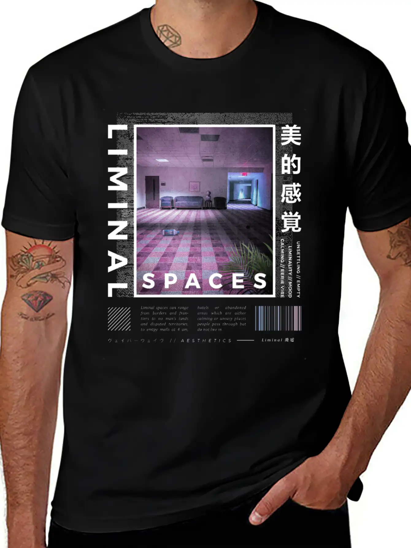Liminal Spaces Retro 80s & 90s Aesthetic Vaporwave Basic Graphic T-Shirt – Daily Comfort In Soft Cotton