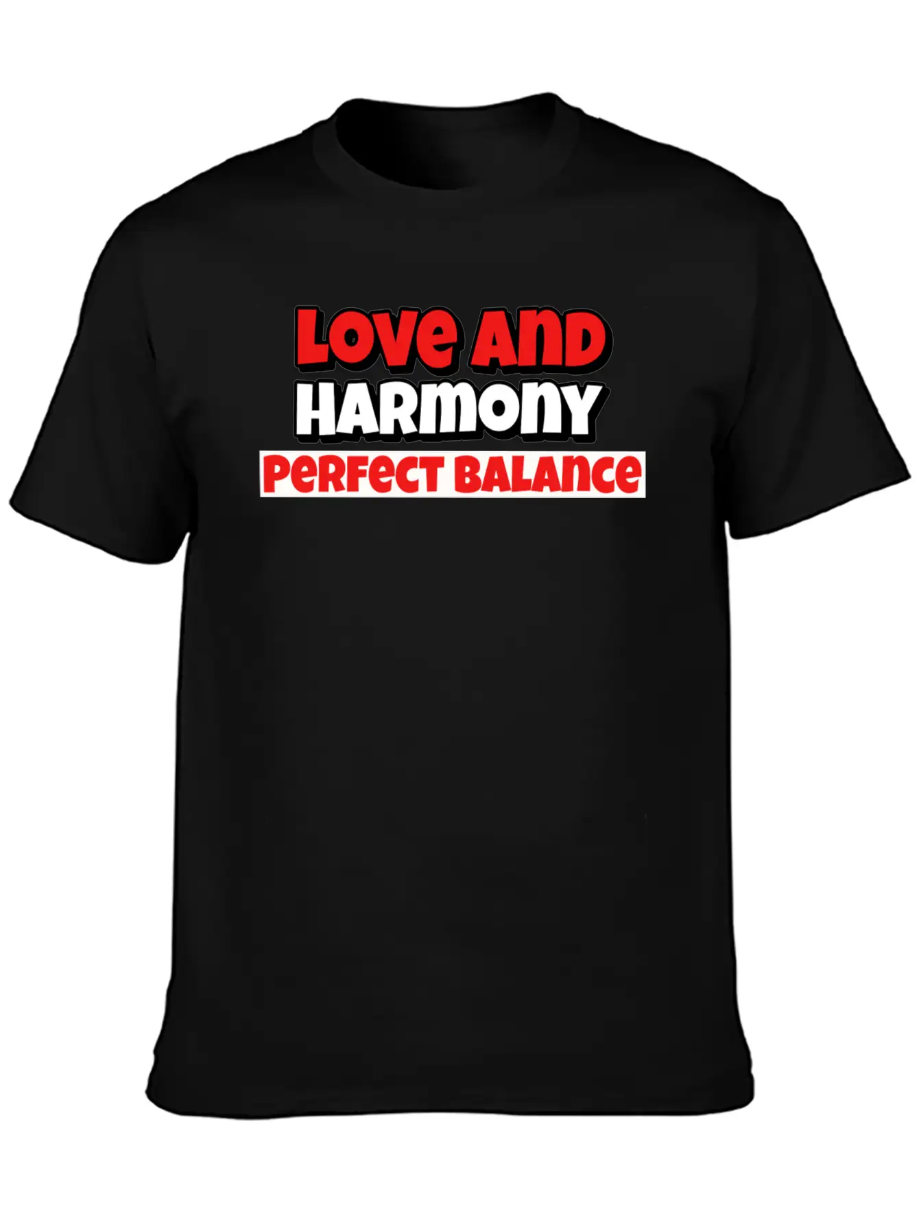 Love And Harmony Perfect Balance Basic Graphic T-Shirt – Daily Comfort In Soft Cotton