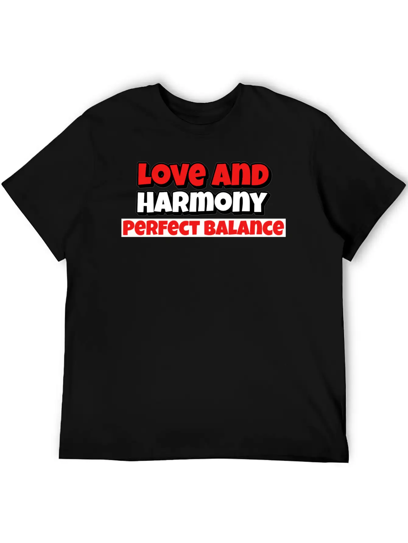 Love And Harmony Perfect Balance Basic Graphic T-Shirt – Daily Comfort In Soft Cotton