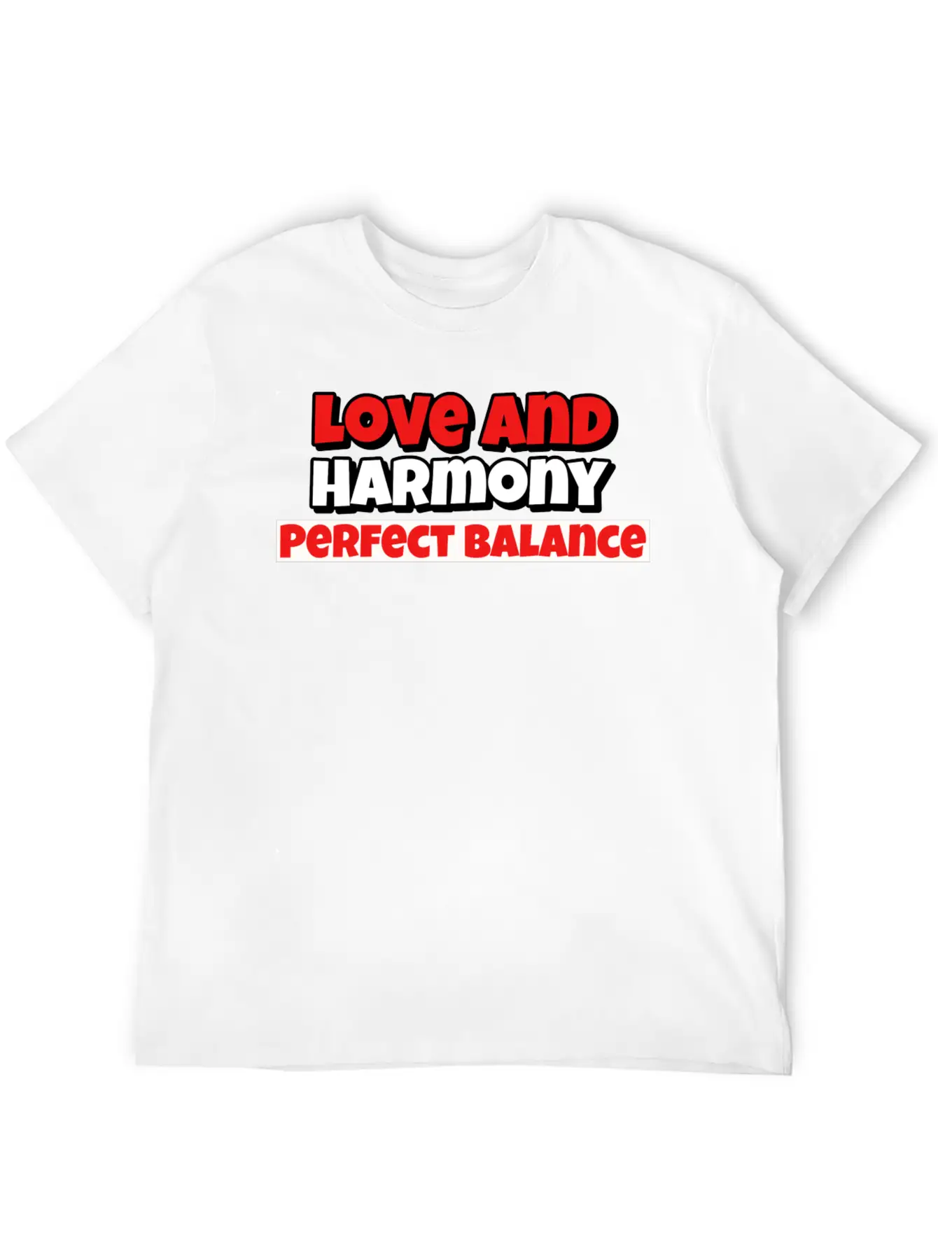 Love And Harmony Perfect Balance Basic Graphic T-Shirt – Daily Comfort In Soft Cotton