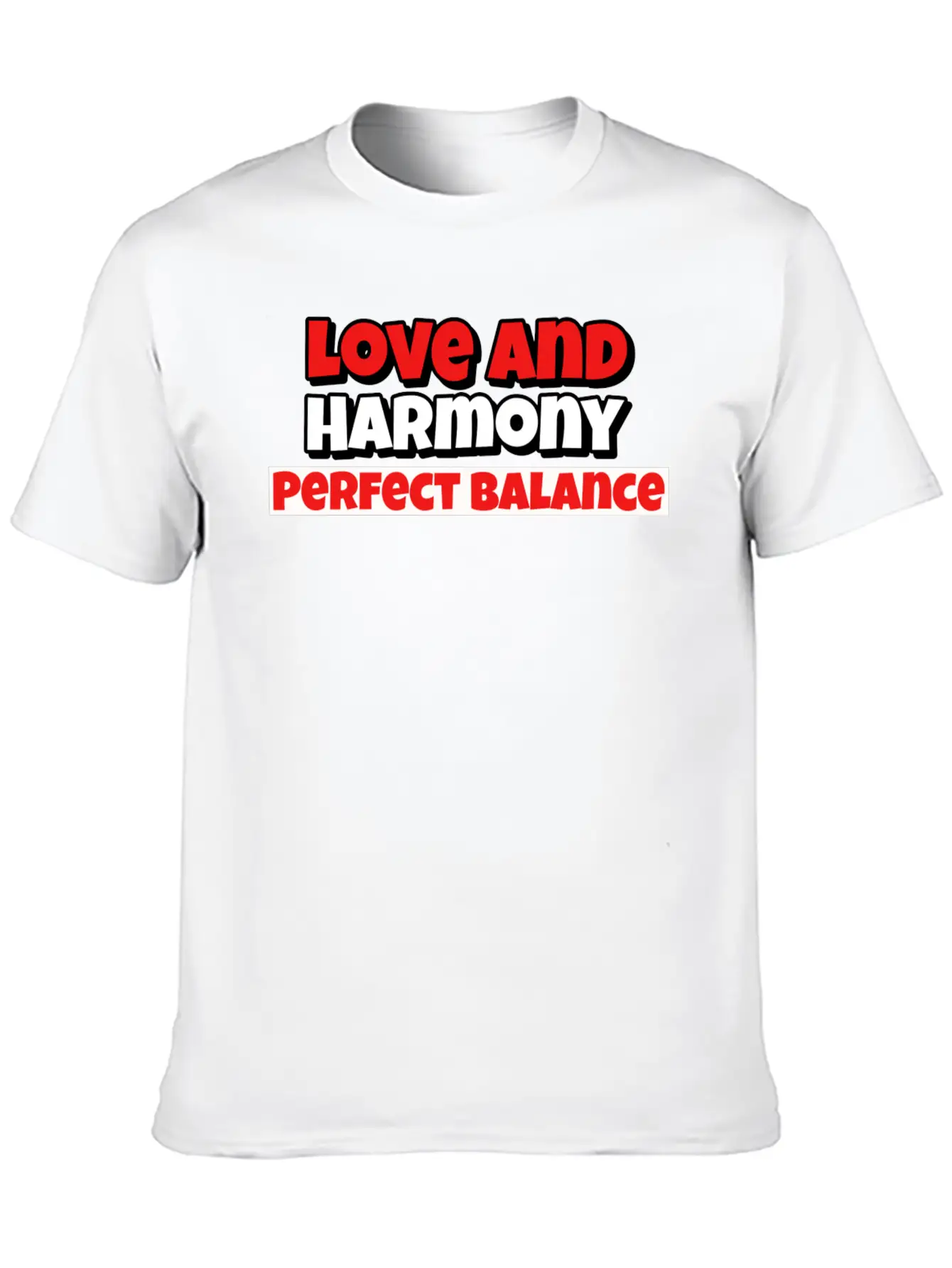 Love And Harmony Perfect Balance Basic Graphic T-Shirt – Daily Comfort In Soft Cotton