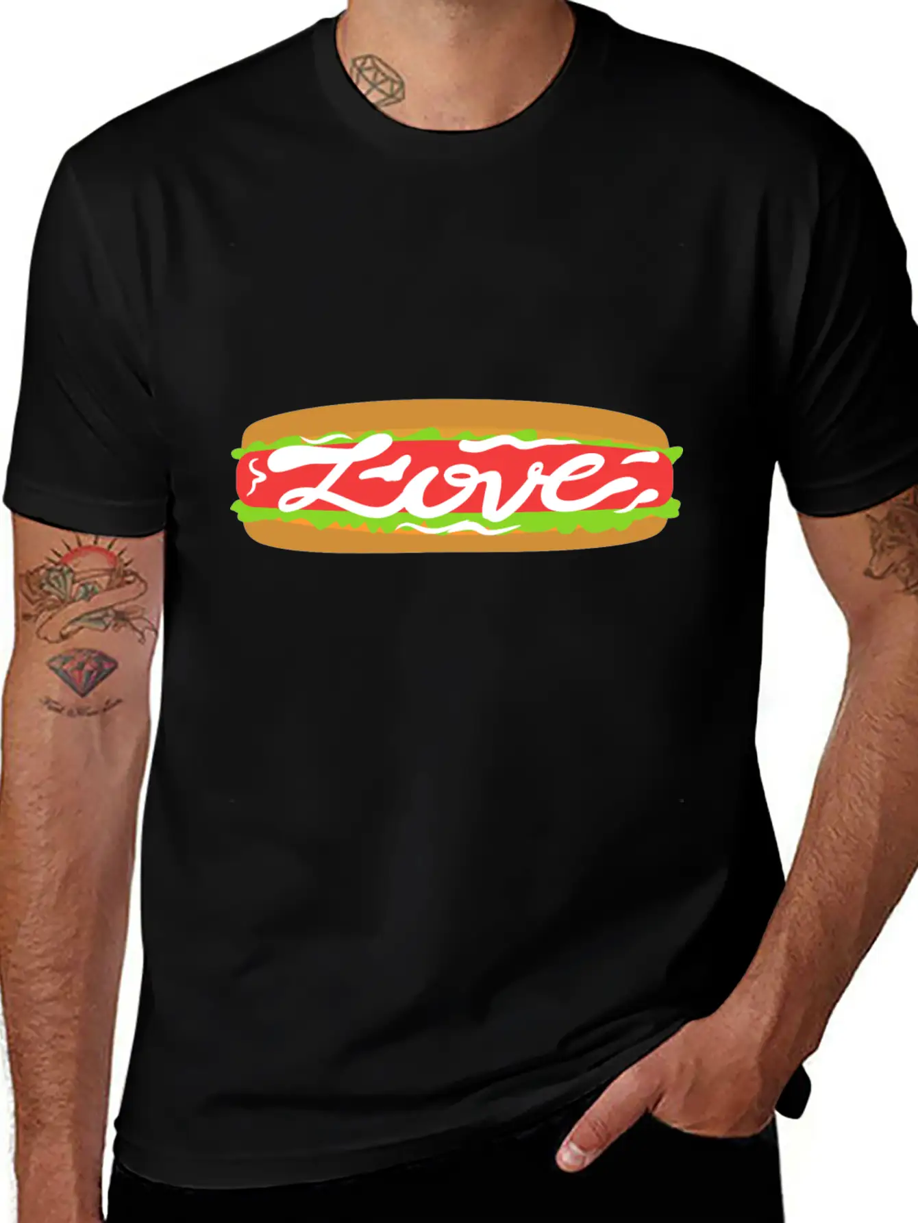 Love Food | Beautiful Gift Breathable Graphic T-Shirt – Perfect For Casual Days