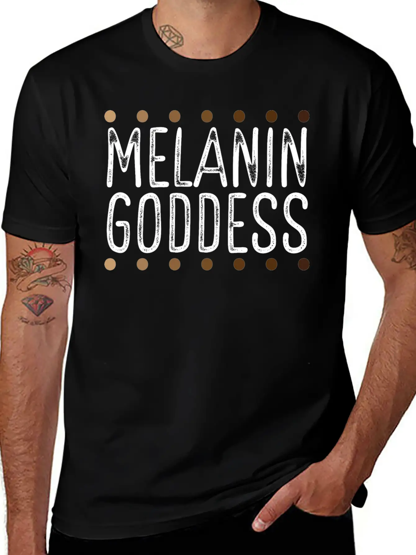 Melanin Goddess African American Melanin Poppin Breathable Graphic T-Shirt – Perfect For Casual Days