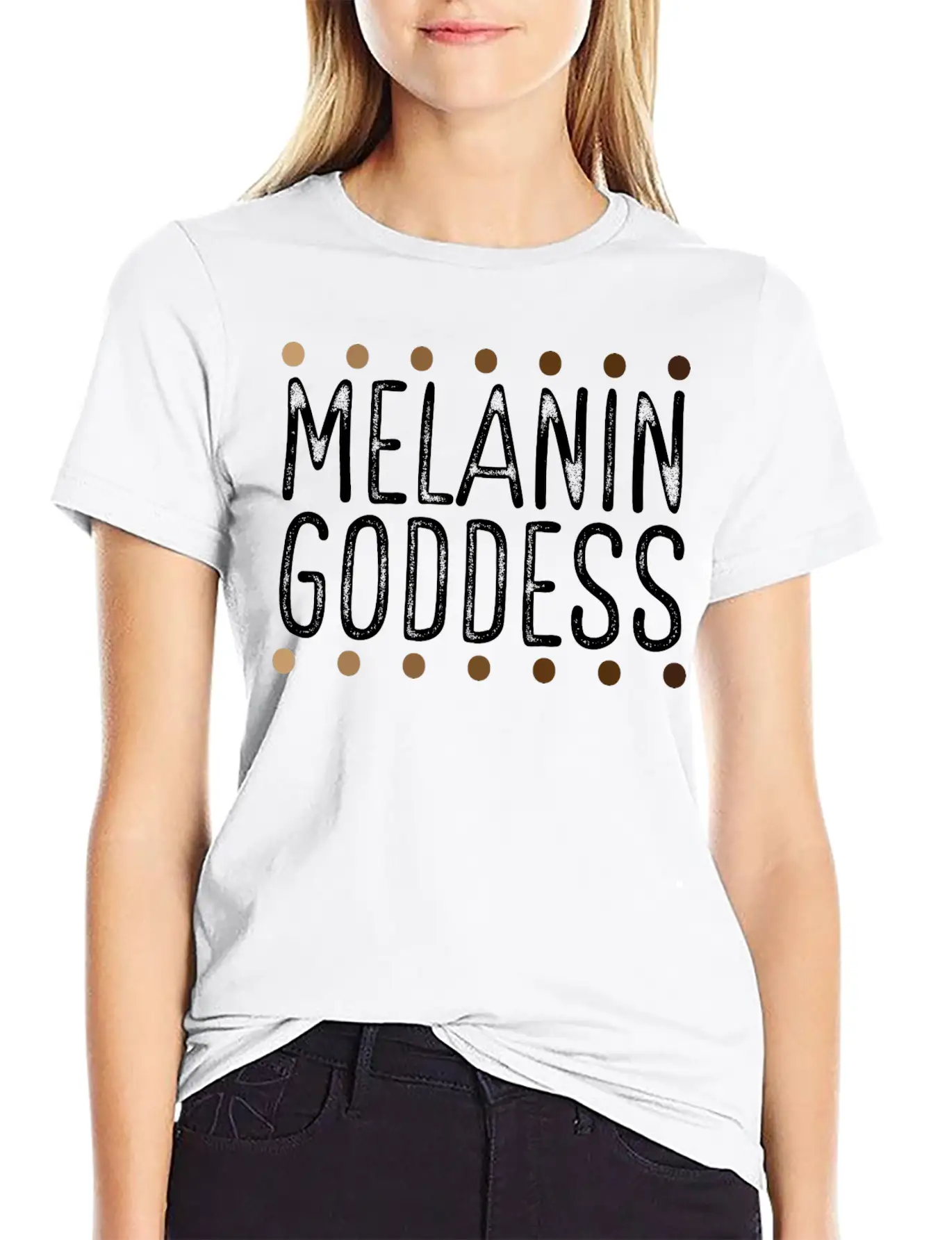 Melanin Goddess African American Melanin Poppin Breathable Graphic T-Shirt – Perfect For Casual Days
