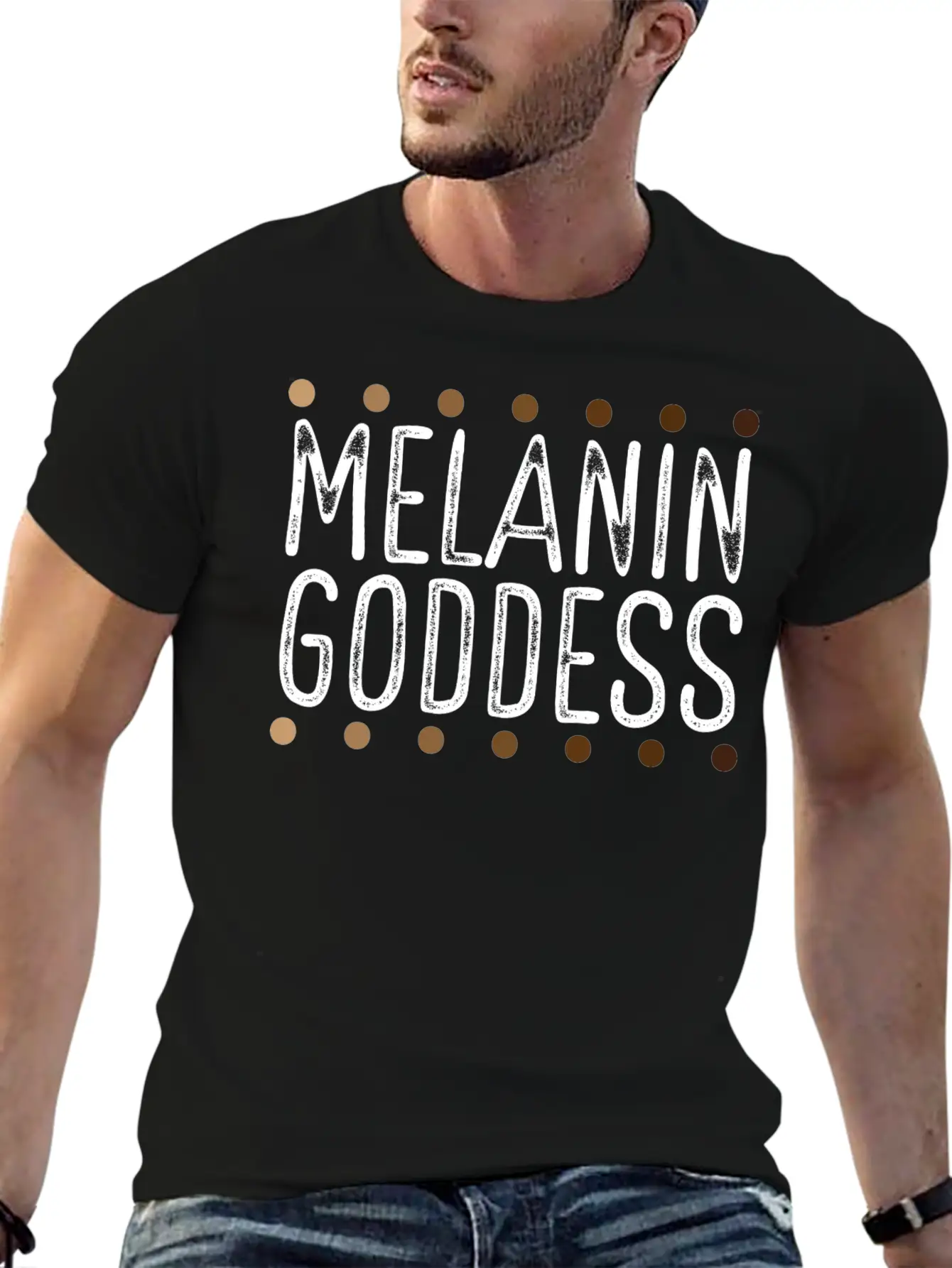 Melanin Goddess African American Melanin Poppin Breathable Graphic T-Shirt – Perfect For Casual Days
