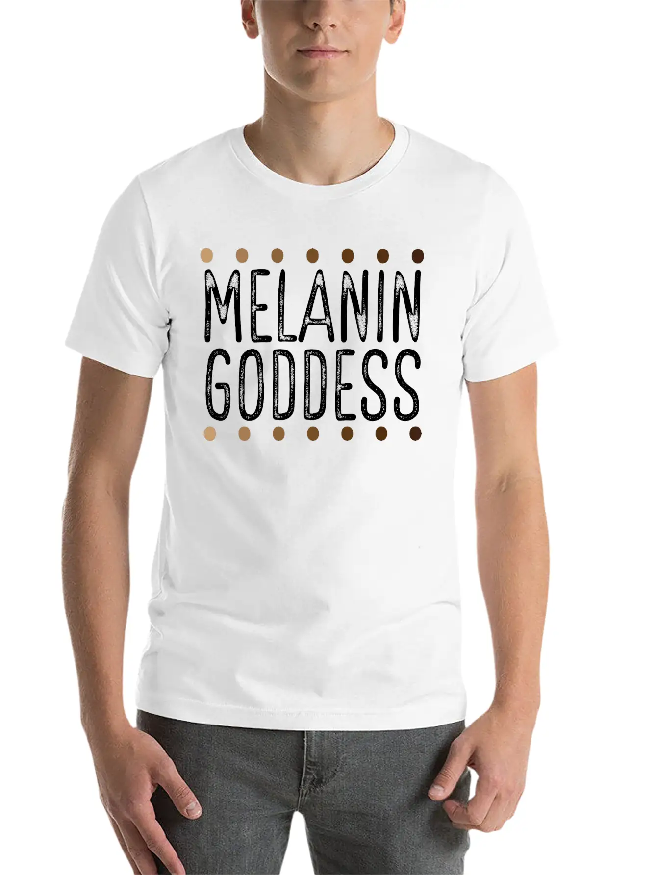 Melanin Goddess African American Melanin Poppin Breathable Graphic T-Shirt – Perfect For Casual Days