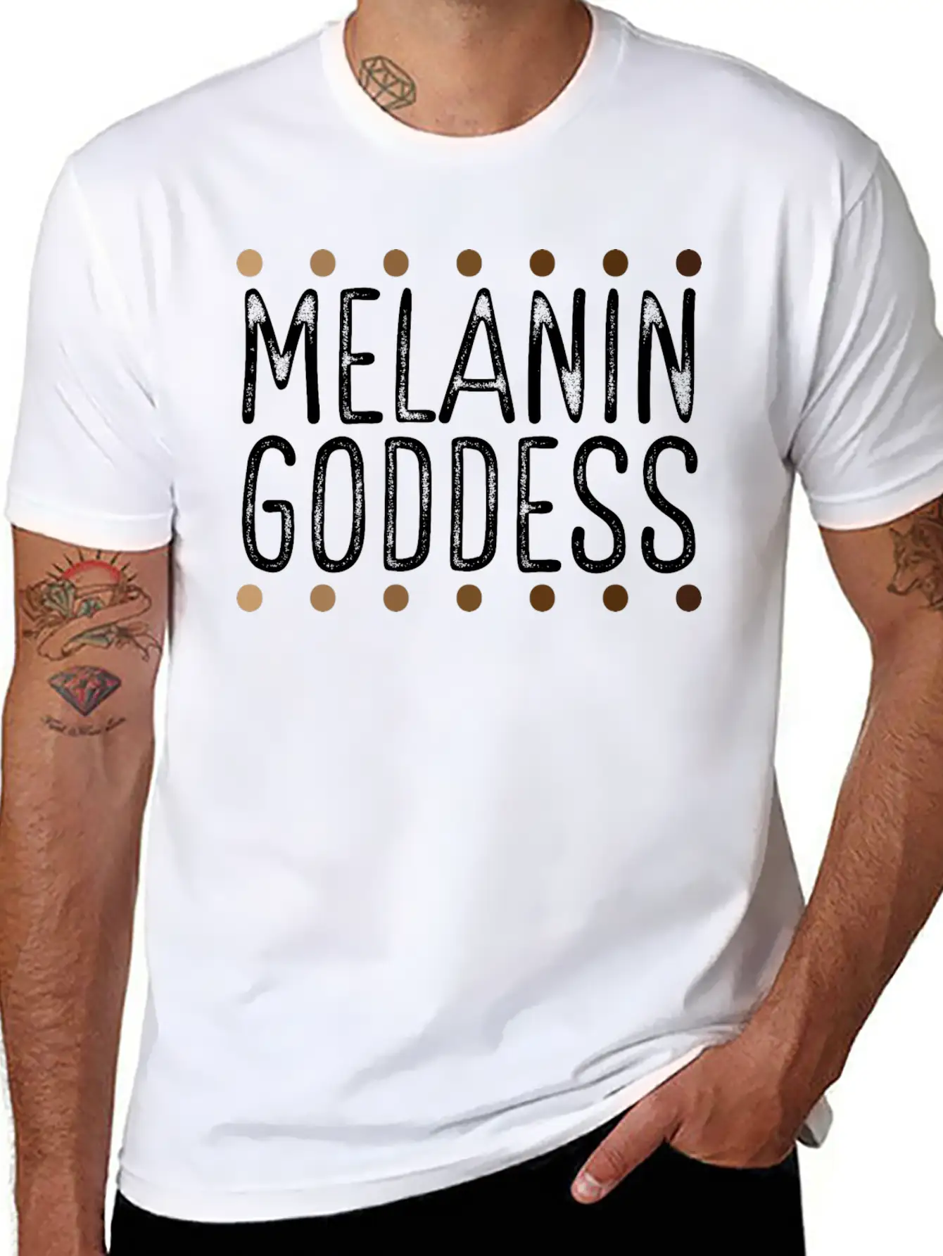 Melanin Goddess African American Melanin Poppin Breathable Graphic T-Shirt – Perfect For Casual Days
