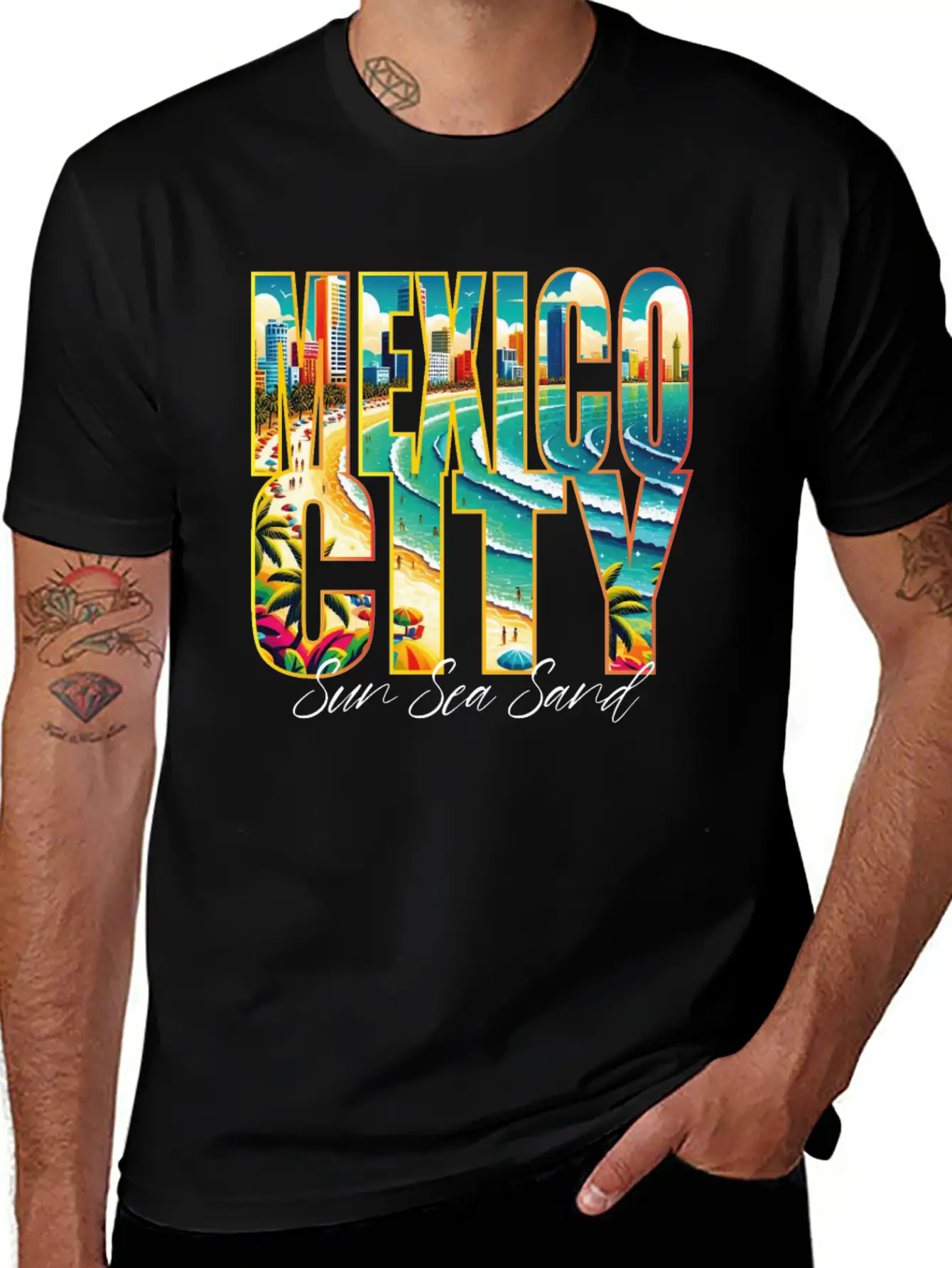 Mexico Beach Vacation For Urban Lovers Breathable Graphic T-Shirt – Perfect For Casual Days