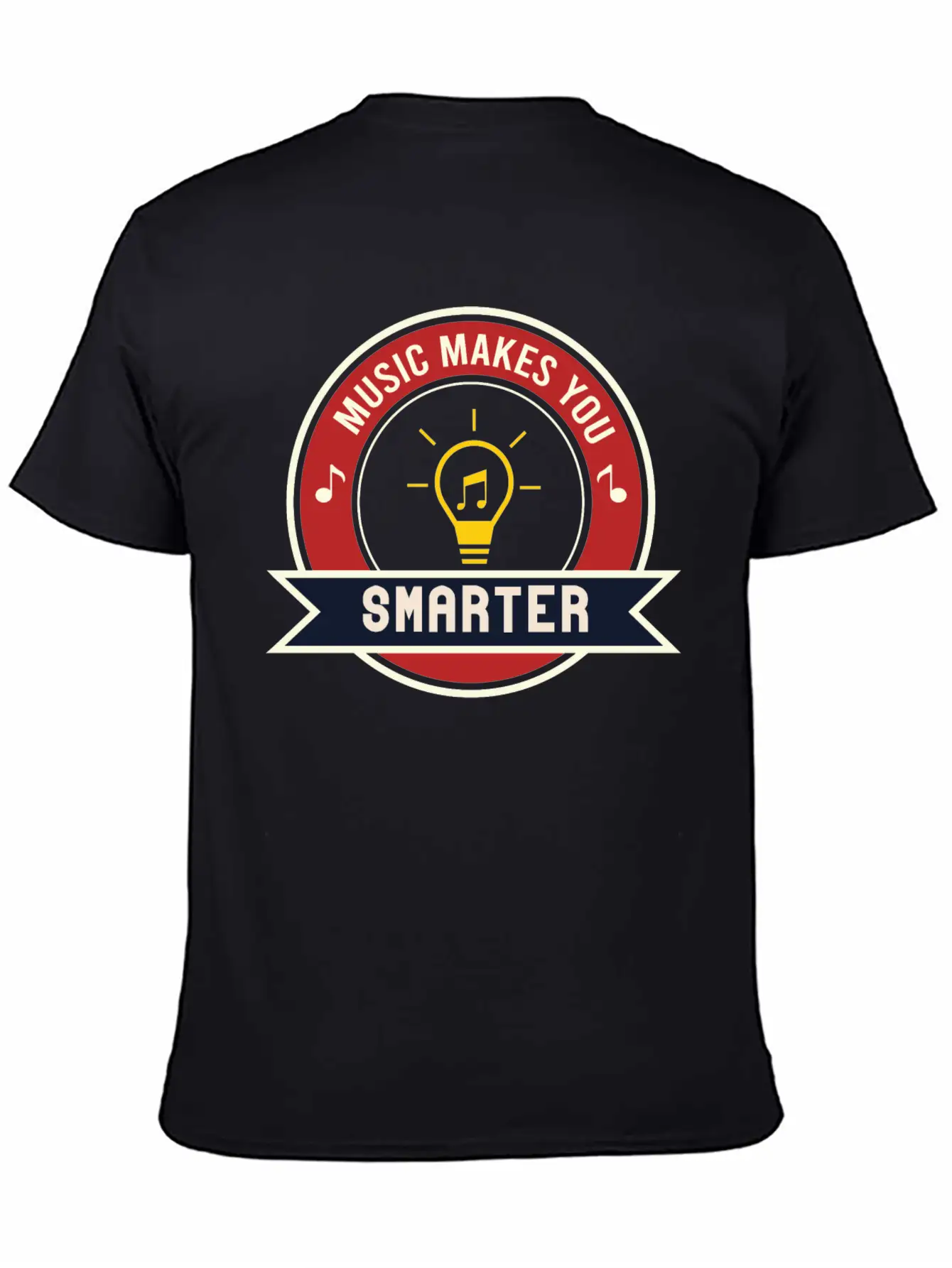 MUSIC MAKES YOU SMARTER Basic Graphic T-Shirt – Daily Comfort In Soft Cotton