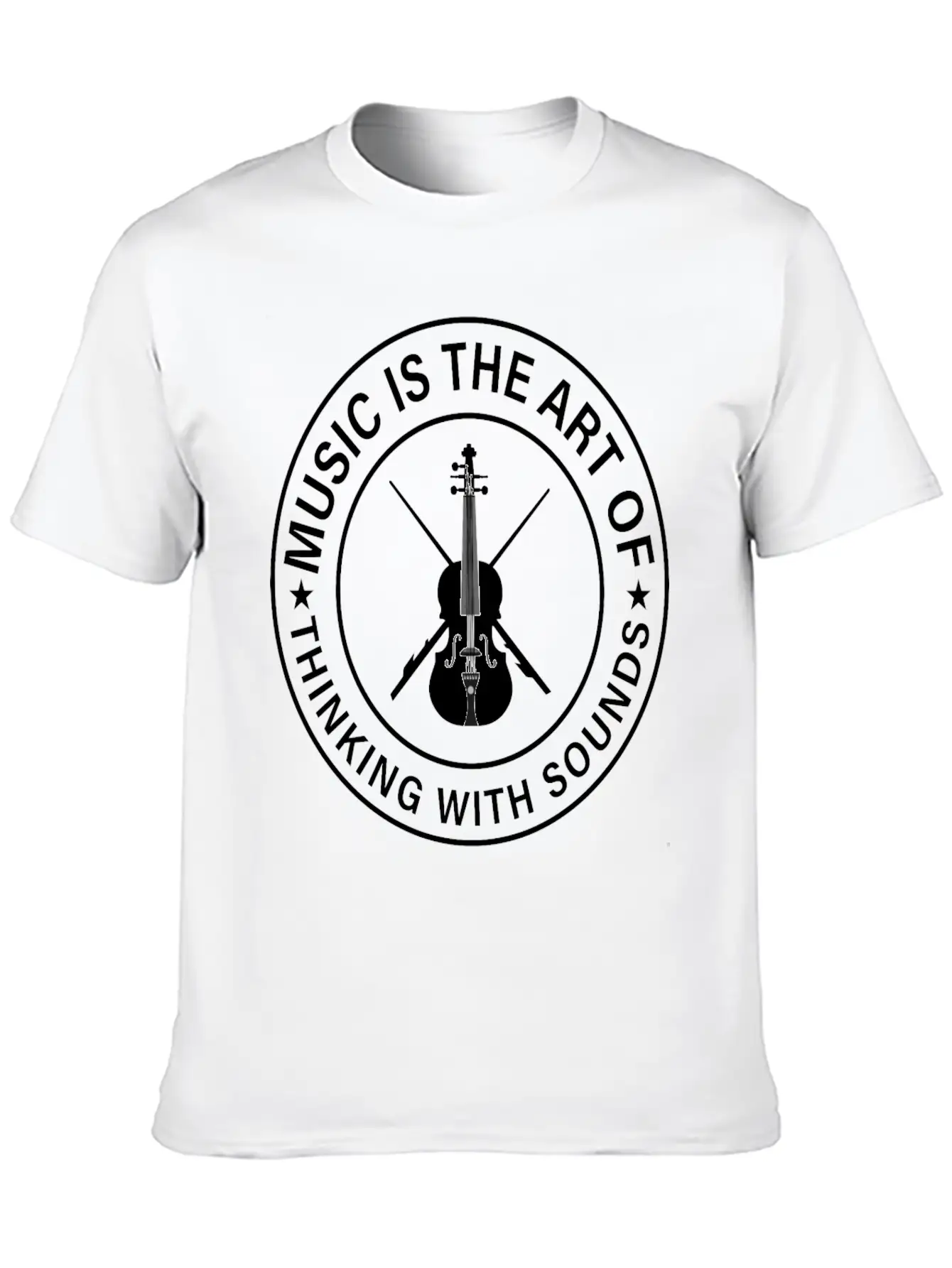 Music The Art Of Thinking In Tones Sounds Thinking Basic Graphic T-Shirt – Daily Comfort In Soft Cotton
