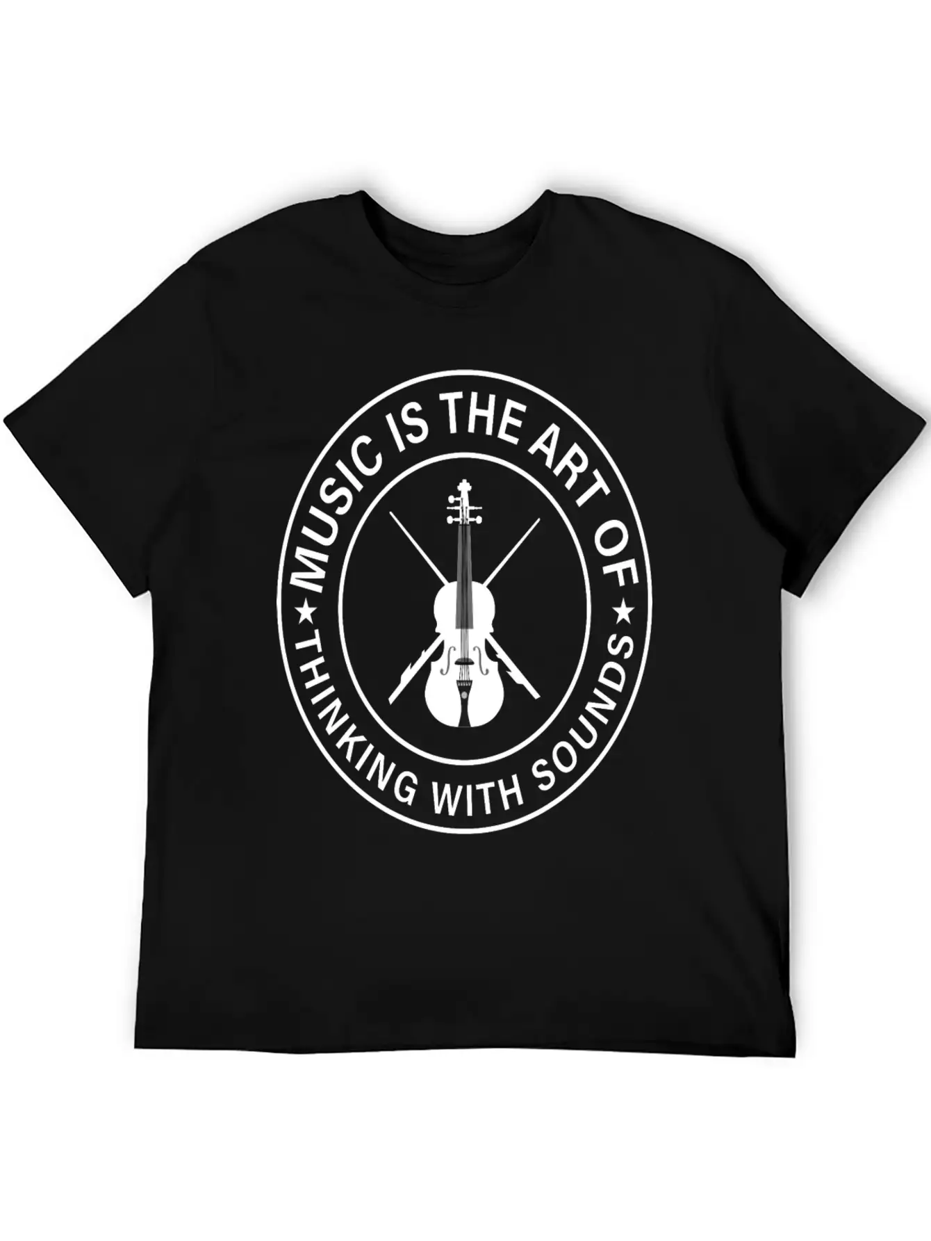 Music The Art Of Thinking In Tones Sounds Thinking Basic Graphic T-Shirt – Daily Comfort In Soft Cotton