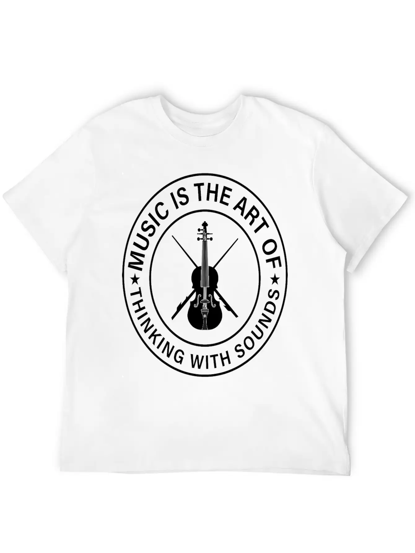 Music The Art Of Thinking In Tones Sounds Thinking Basic Graphic T-Shirt – Daily Comfort In Soft Cotton