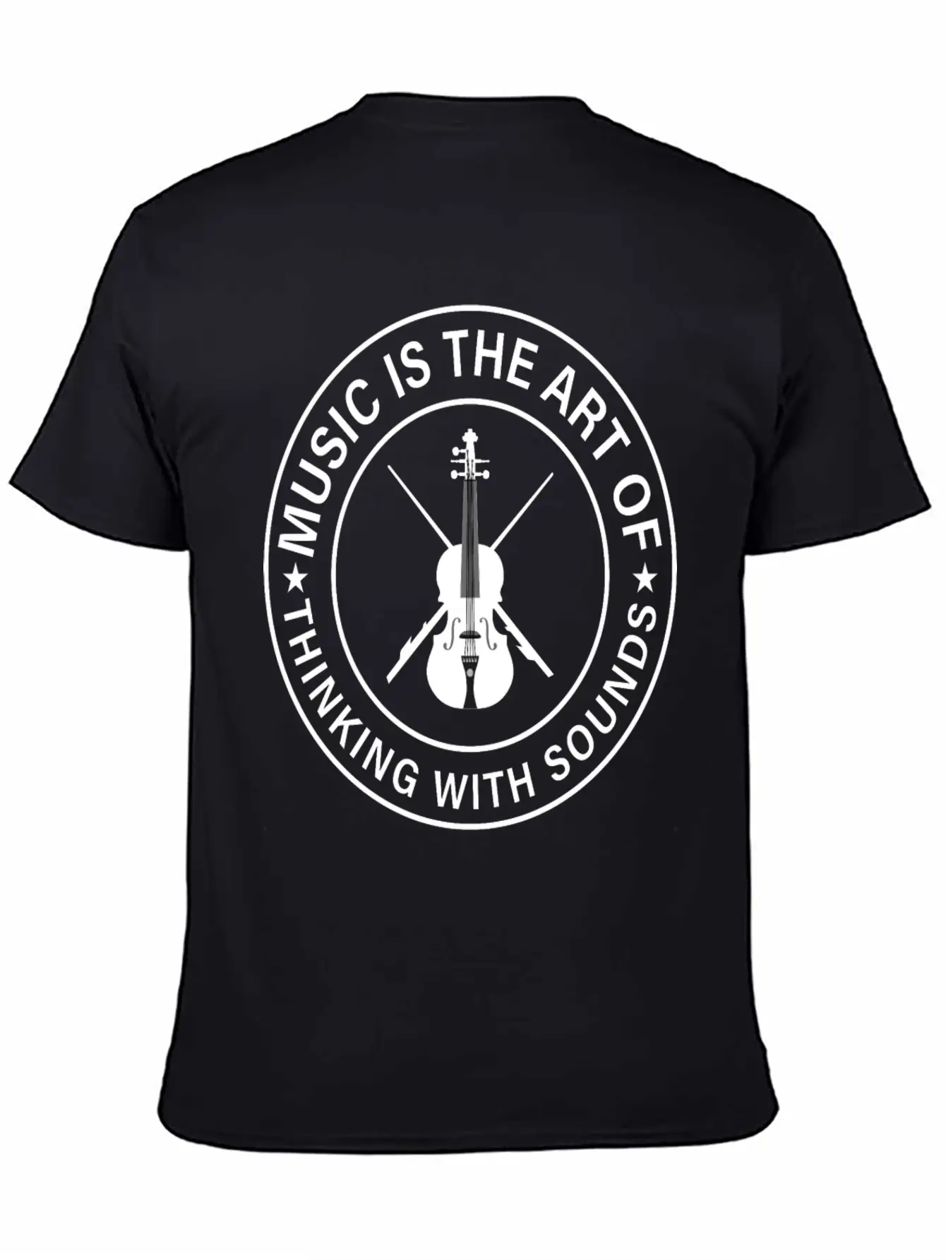 Music The Art Of Thinking In Tones Sounds Thinking Basic Graphic T-Shirt – Daily Comfort In Soft Cotton