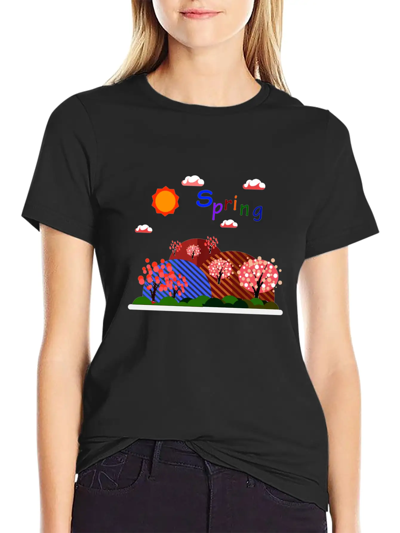 Natural Spring Basic Graphic T-Shirt – Daily Comfort In Soft Cotton