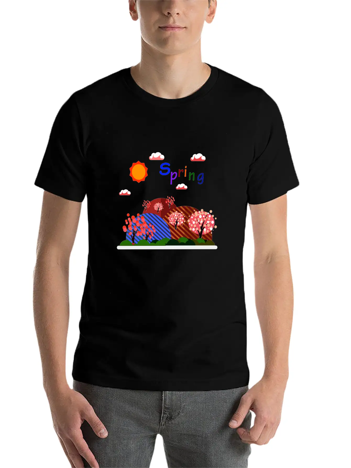Natural Spring Basic Graphic T-Shirt – Daily Comfort In Soft Cotton