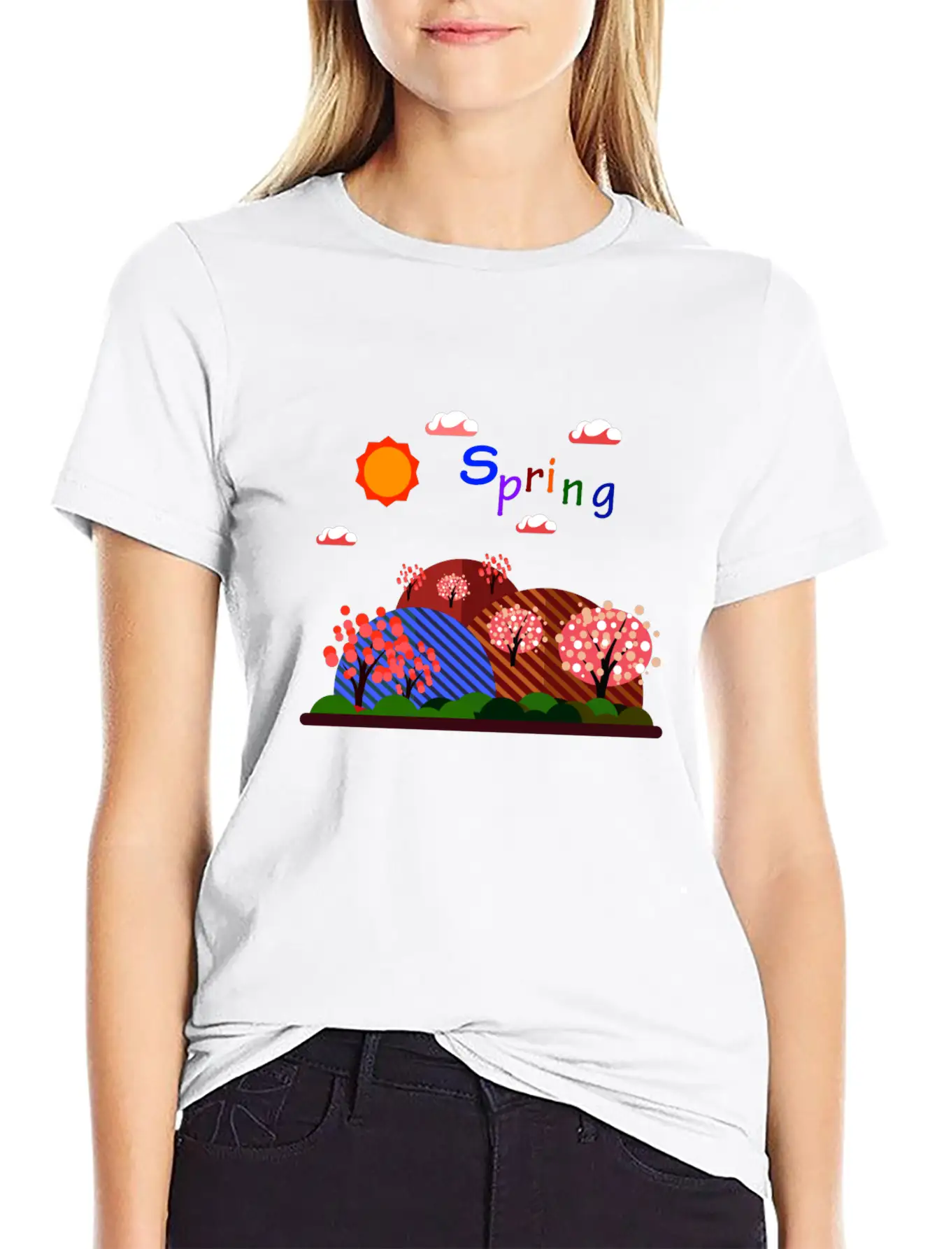 Natural Spring Basic Graphic T-Shirt – Daily Comfort In Soft Cotton