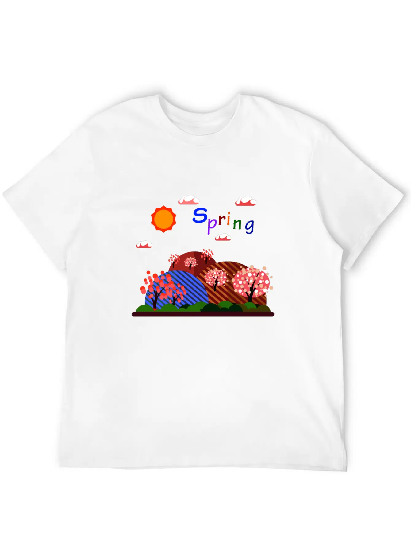 Natural Spring Basic Graphic T-Shirt – Daily Comfort In Soft Cotton