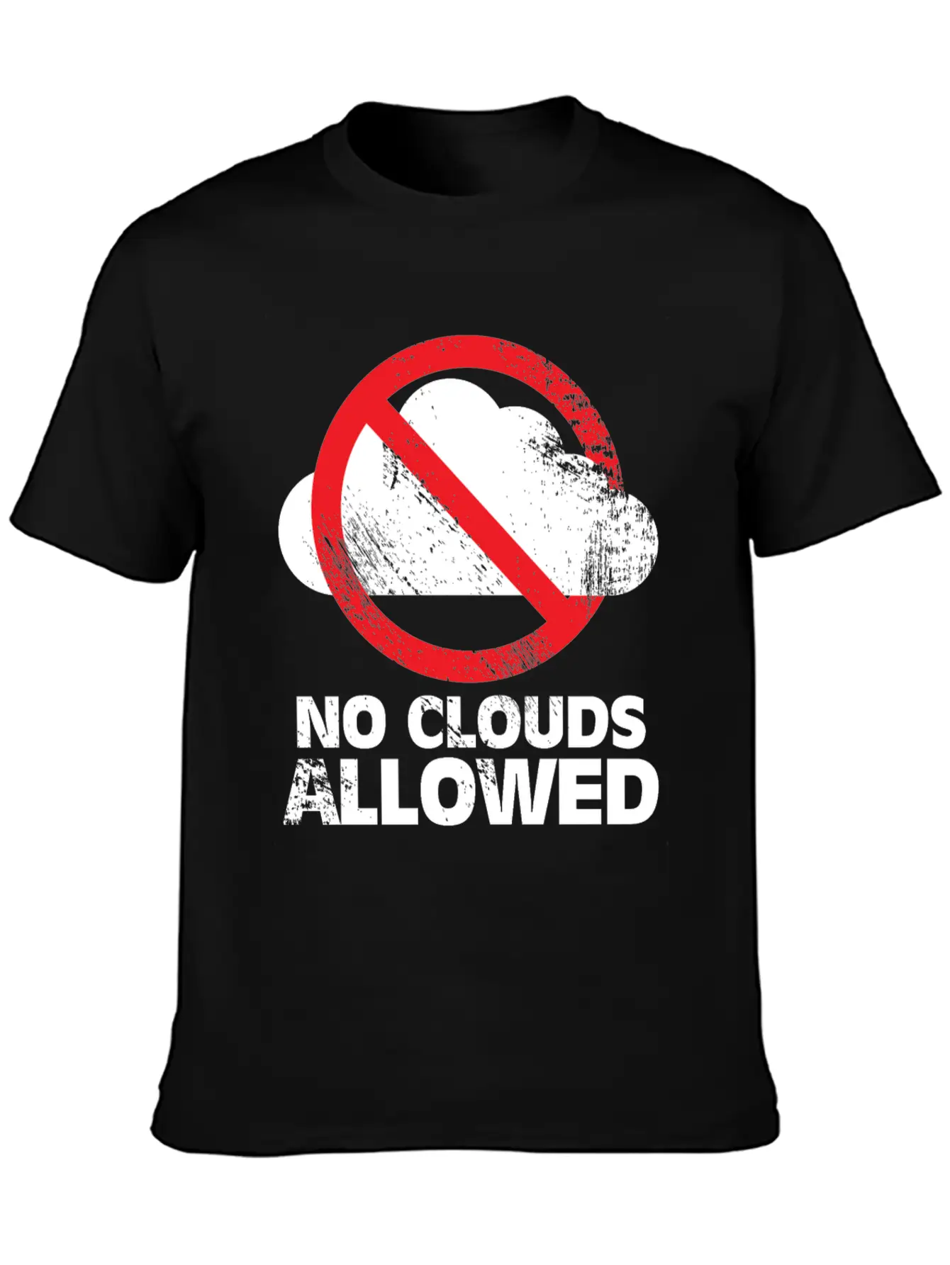 No Clouds Allowed Funny Summer Party Gift Breathable Graphic T-Shirt – Perfect For Casual Days